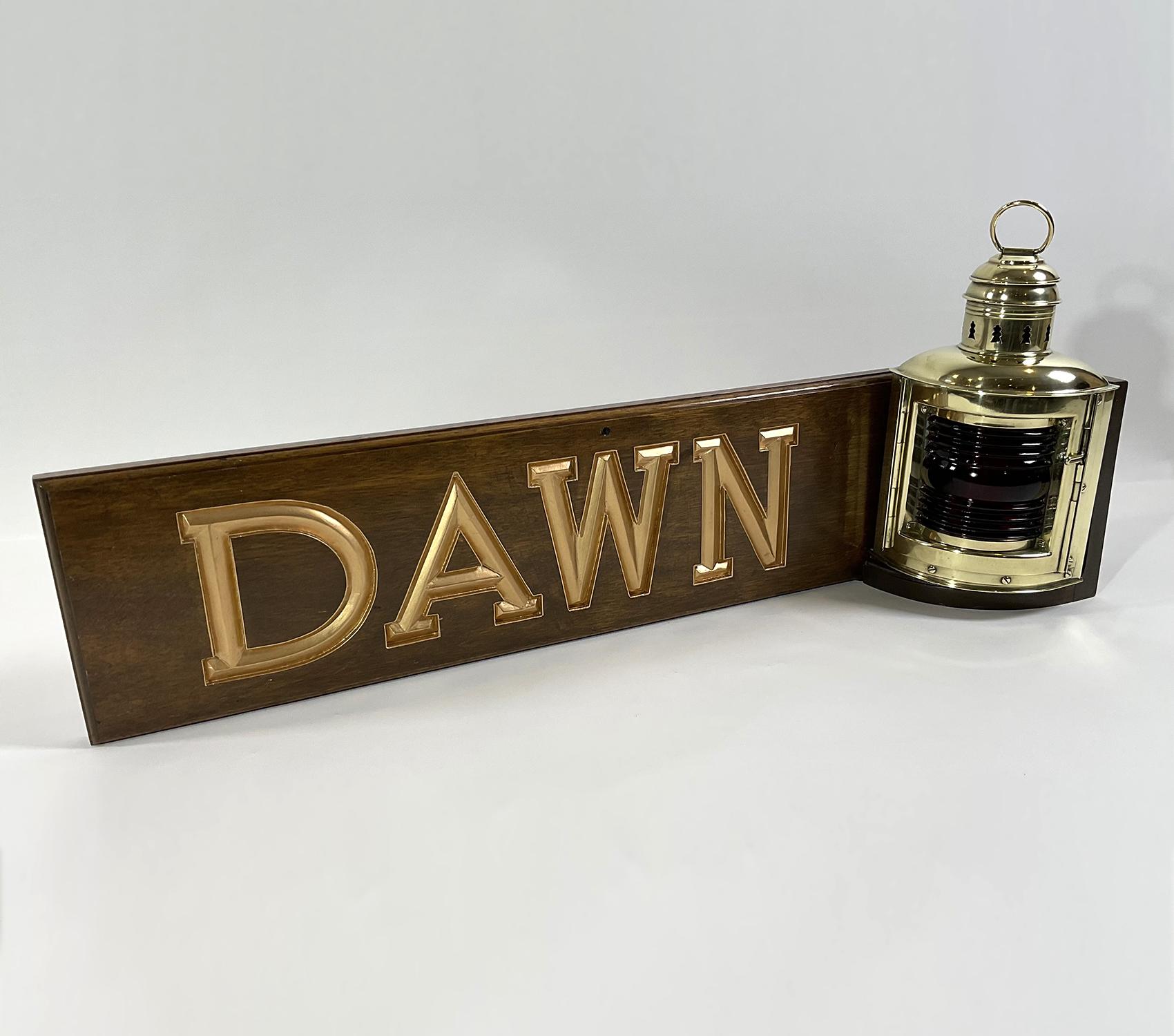 Ship Lantern with Nameboard 