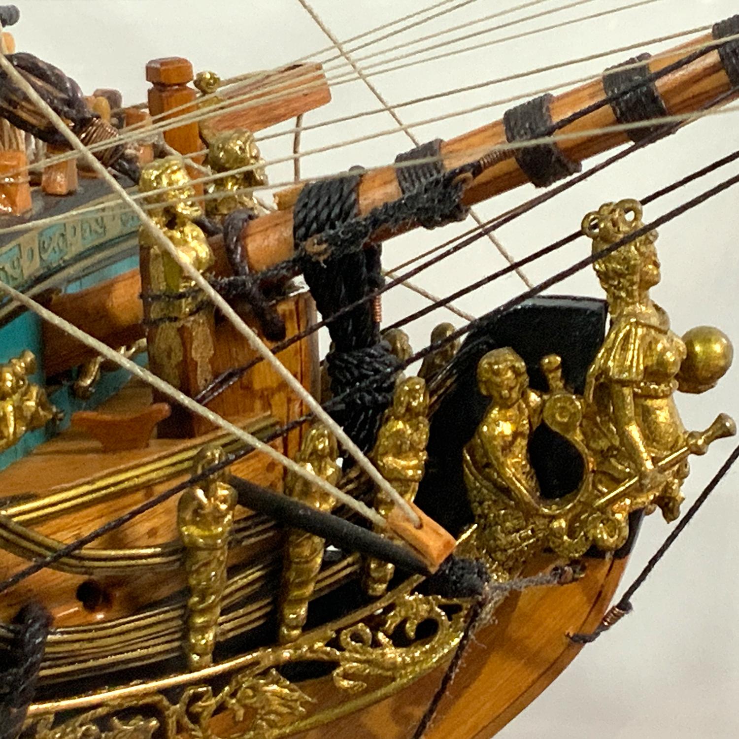 Milieu du XXe siècle Modèle de bateau Caroline, le Royal Yacht de George II et George III en vente
