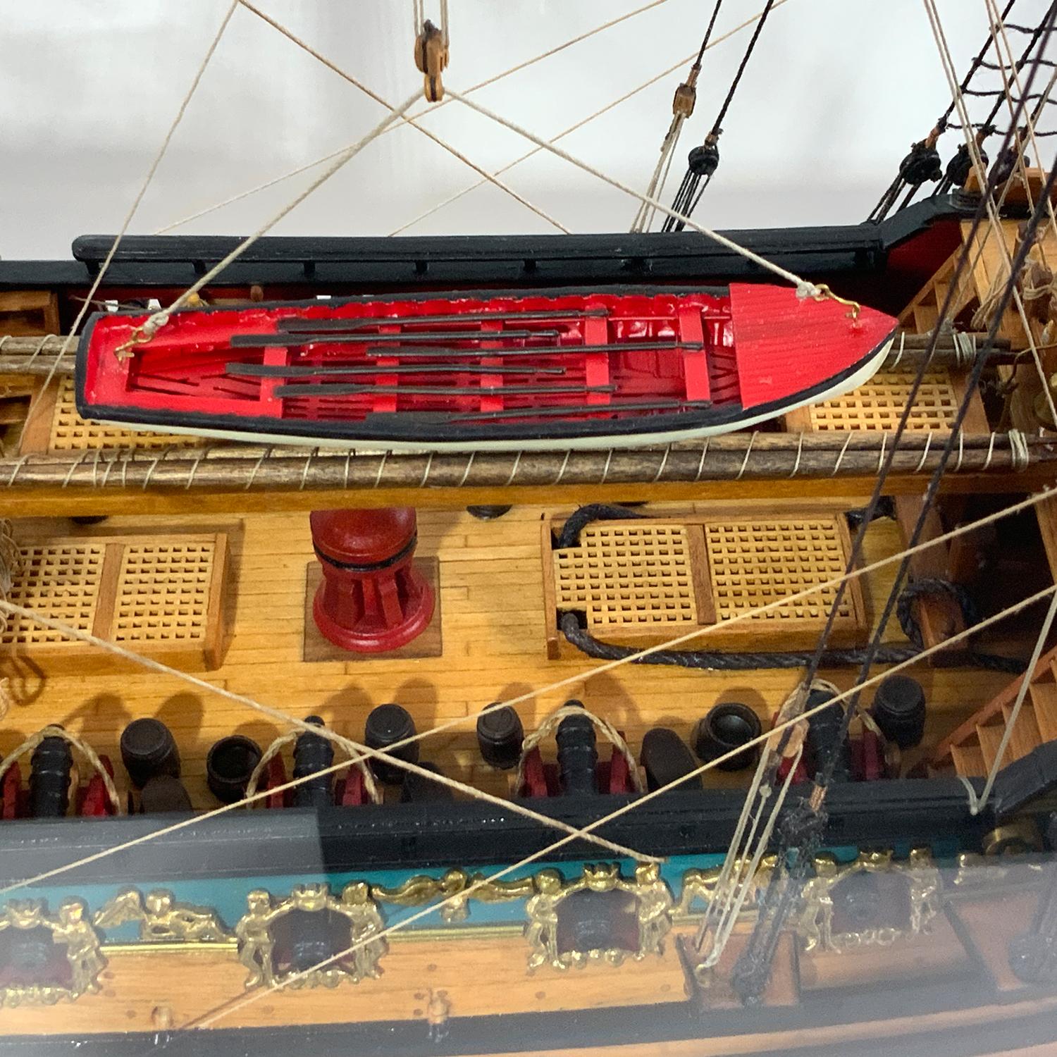Ship Model Caroline, The Royal Yacht Of George II and George III In Excellent Condition For Sale In Norwell, MA