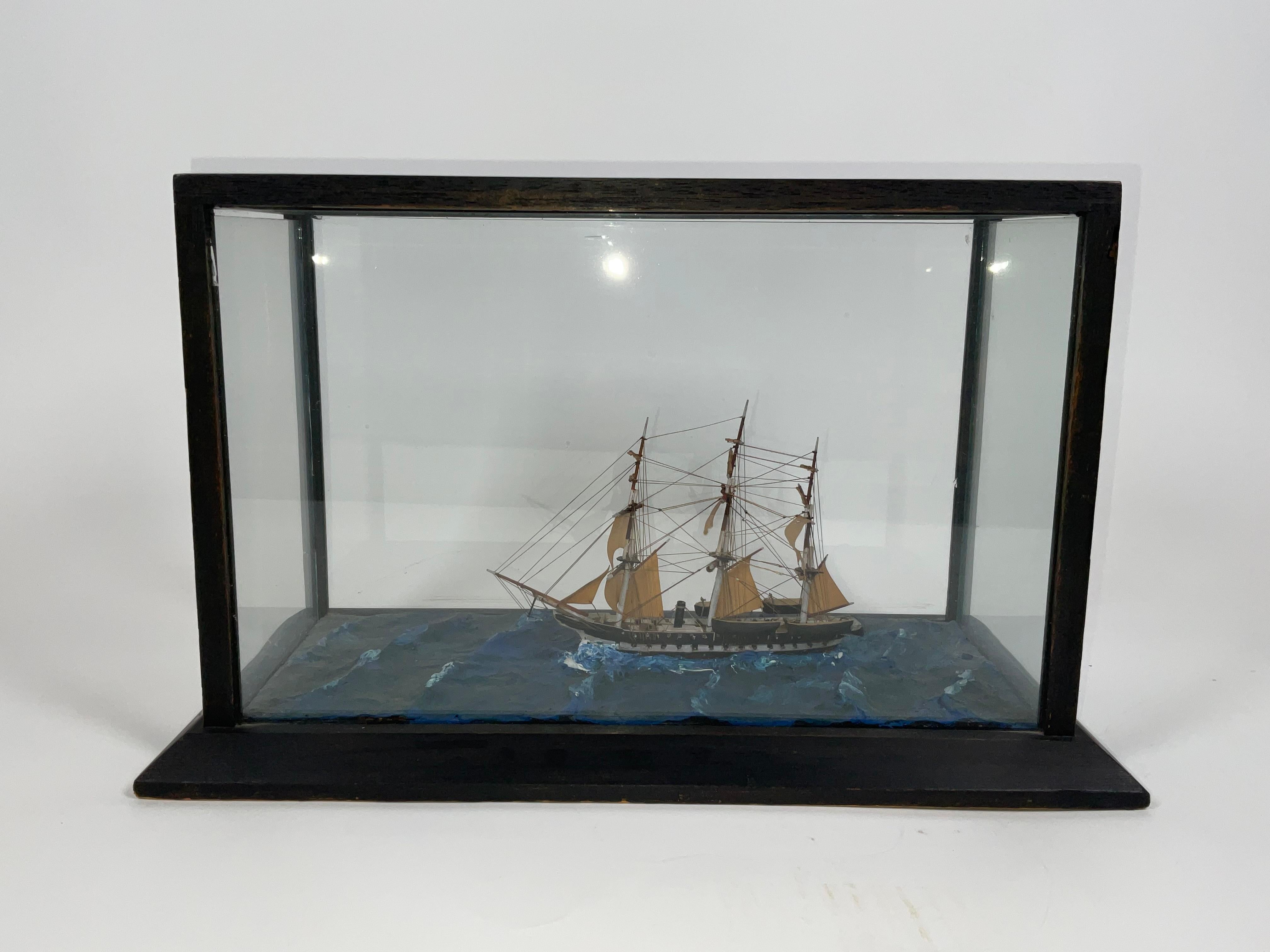 Modèle de bateau Diorama d'un navire à gréement complet en vente 6