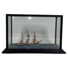Modèle de bateau Diorama d'un navire à gréement complet