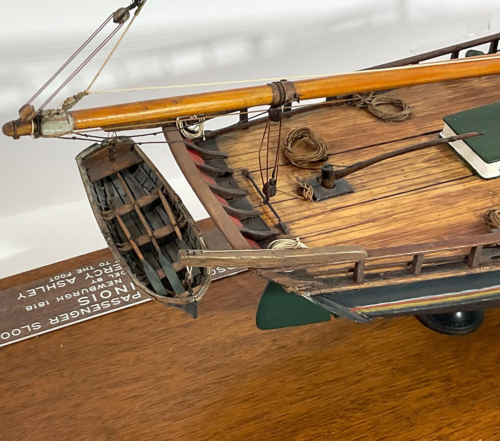 Schiffsschiff Modell „“Hudson River Sloop Illinois“ im Angebot 5
