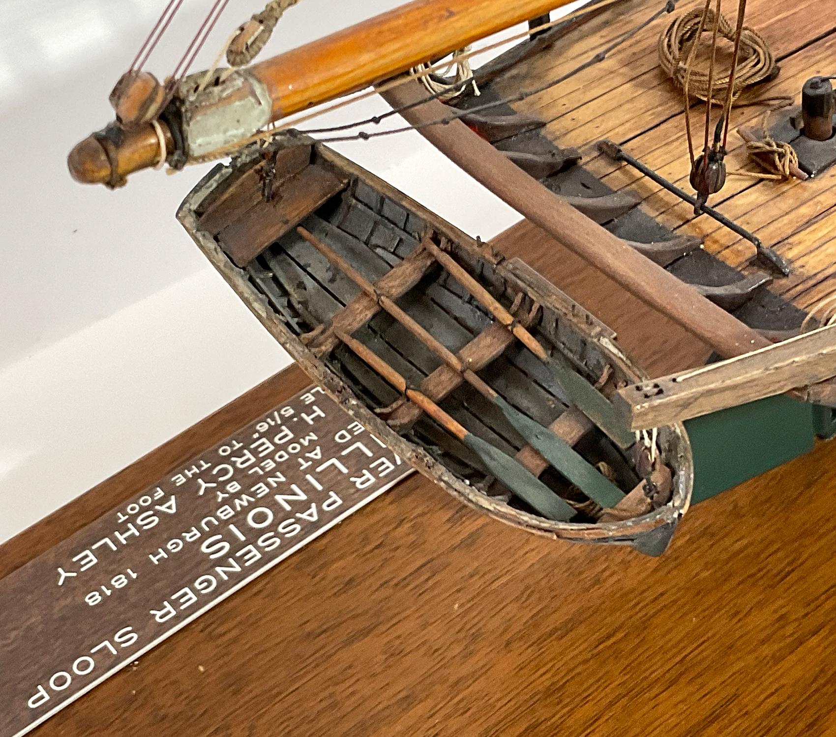 Schiffsschiff Modell „“Hudson River Sloop Illinois“ im Angebot 6