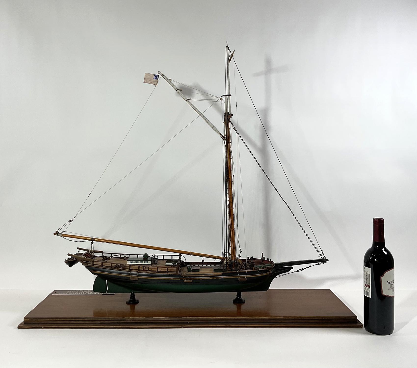 Schiffsschiff Modell „“Hudson River Sloop Illinois“ (Nordamerikanisch) im Angebot