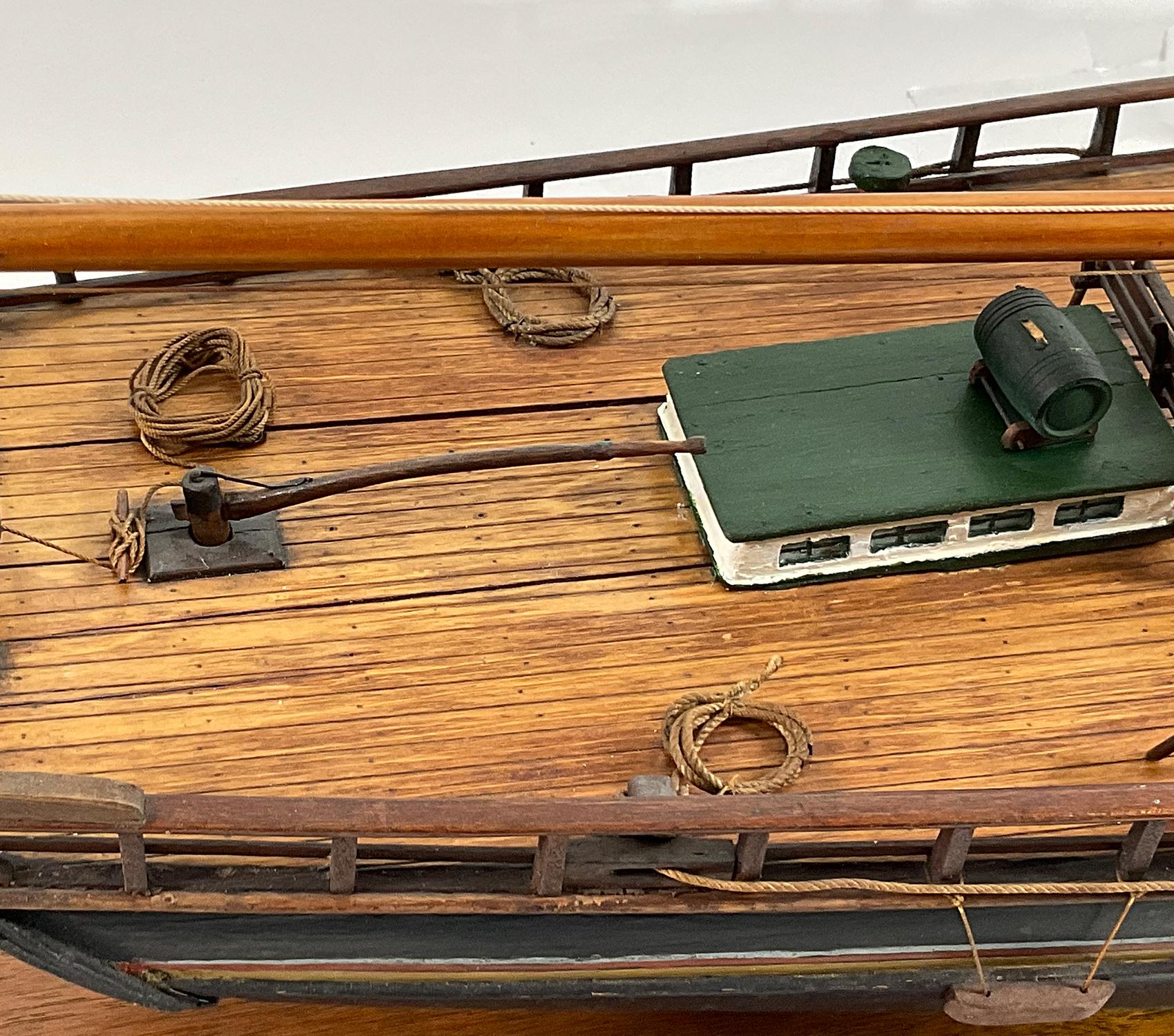 Schiffsschiff Modell „“Hudson River Sloop Illinois“ im Angebot 3