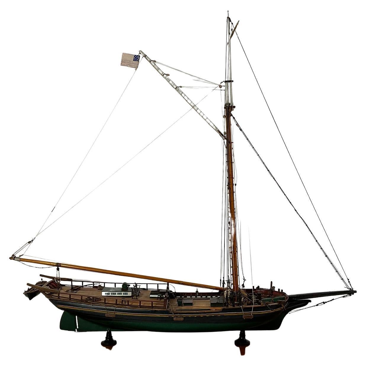 Schiffsschiff Modell „“Hudson River Sloop Illinois“ im Angebot