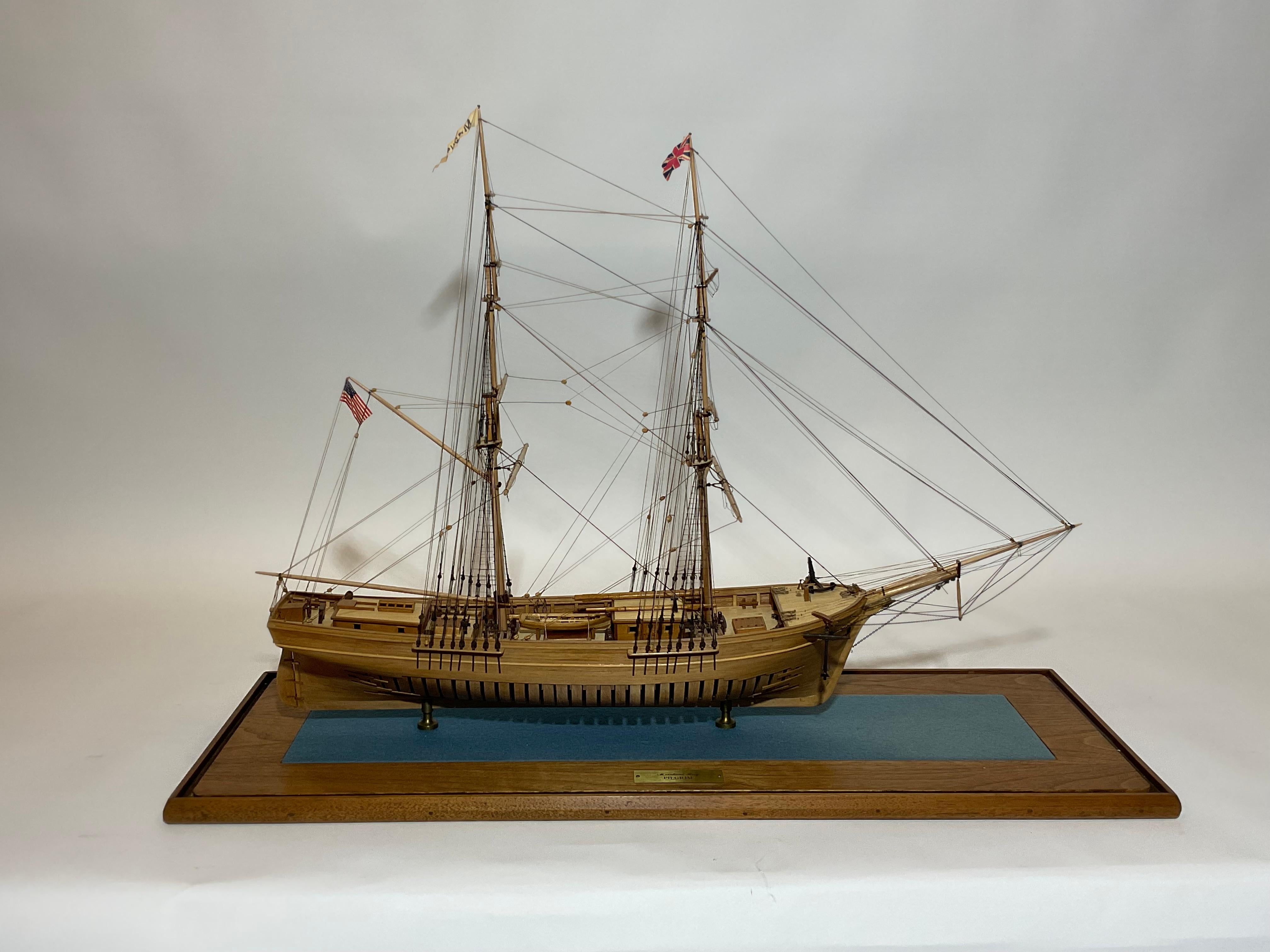 North American Ship model of Brig Pilgrim by Hitchcock For Sale