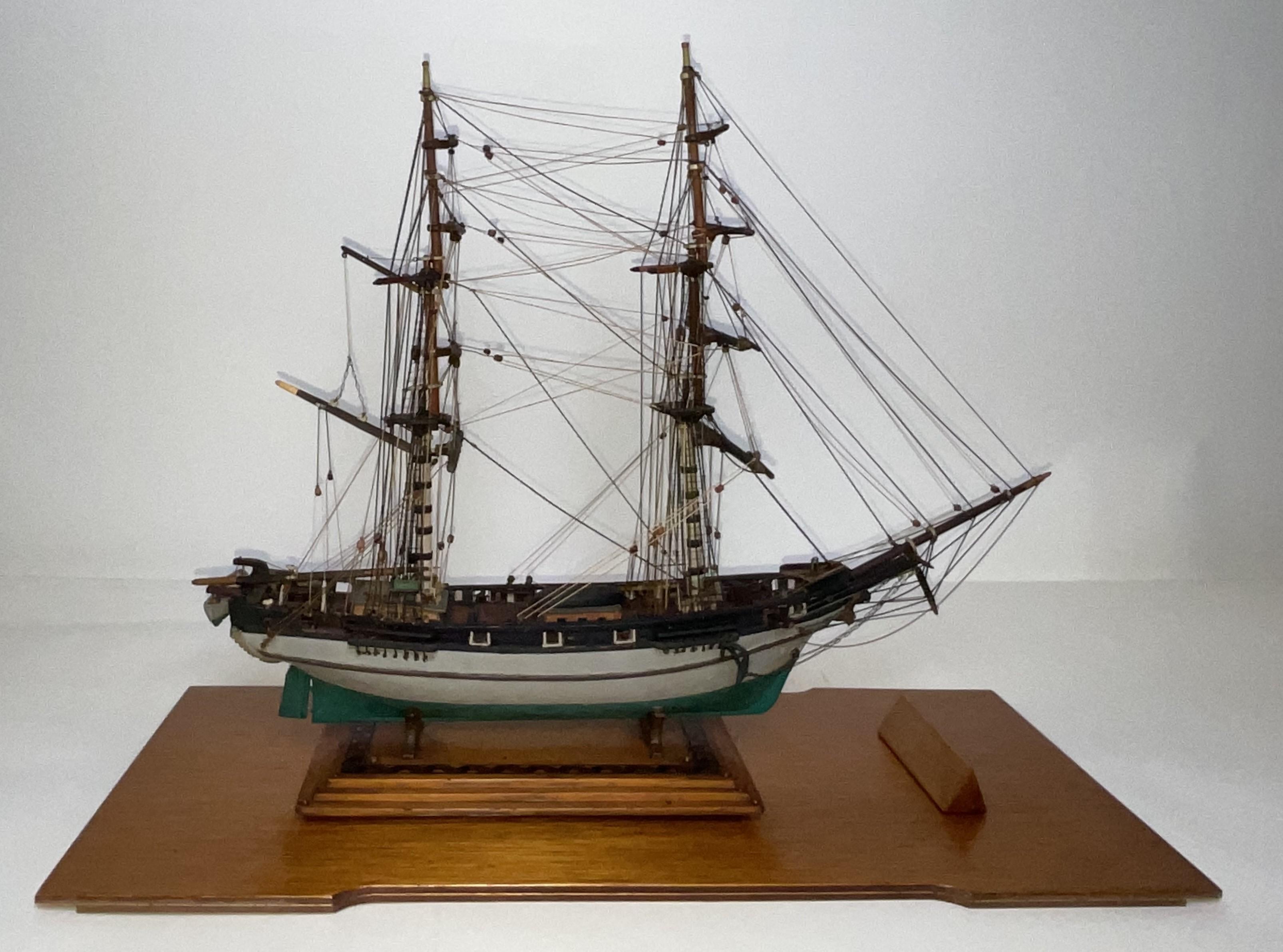 Modèle de bateau de Bark Jessie de New York Excellent état - En vente à Norwell, MA