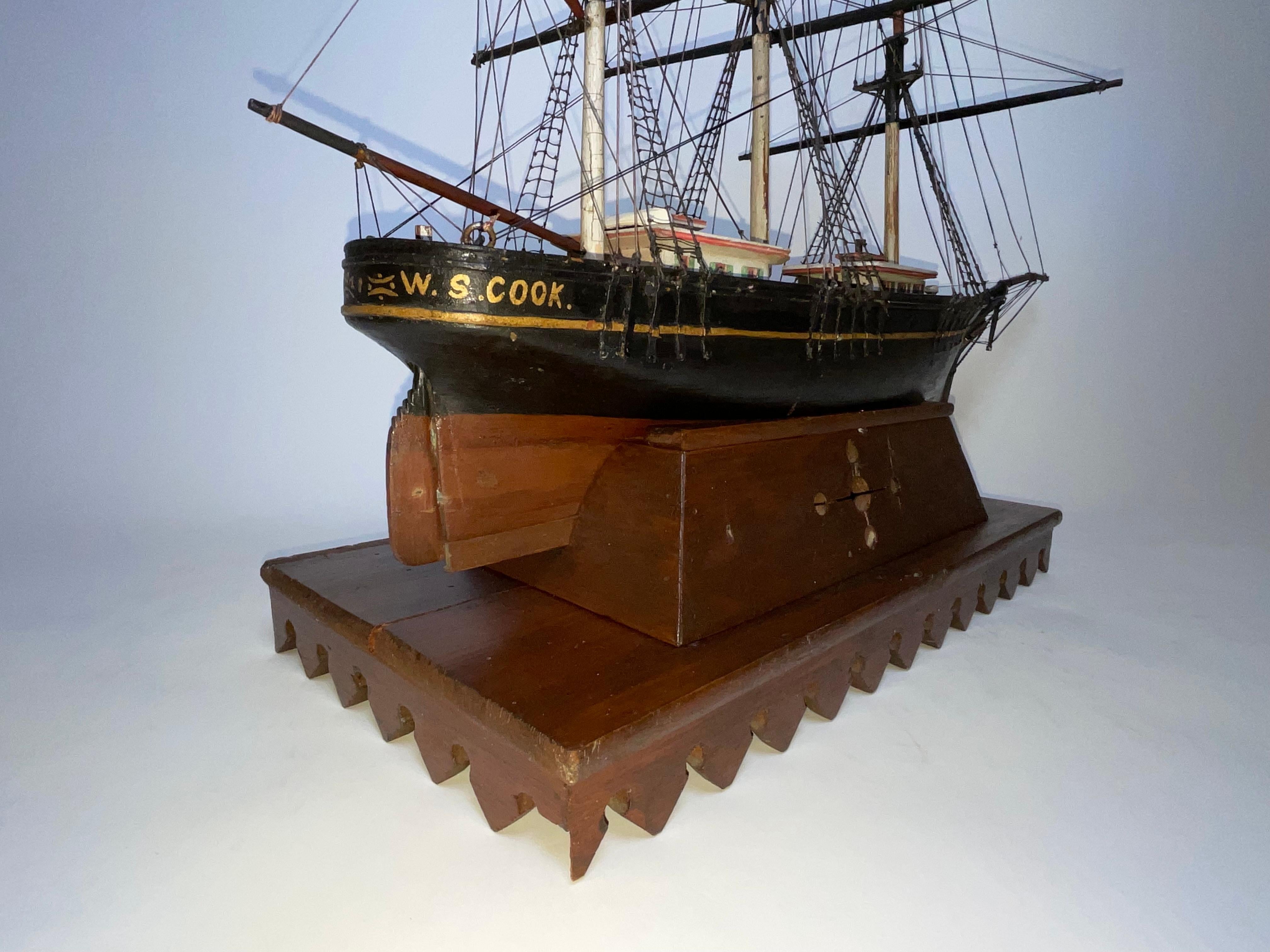 Modèle de bateau de Bark W.S. Cuisiner en vente 6