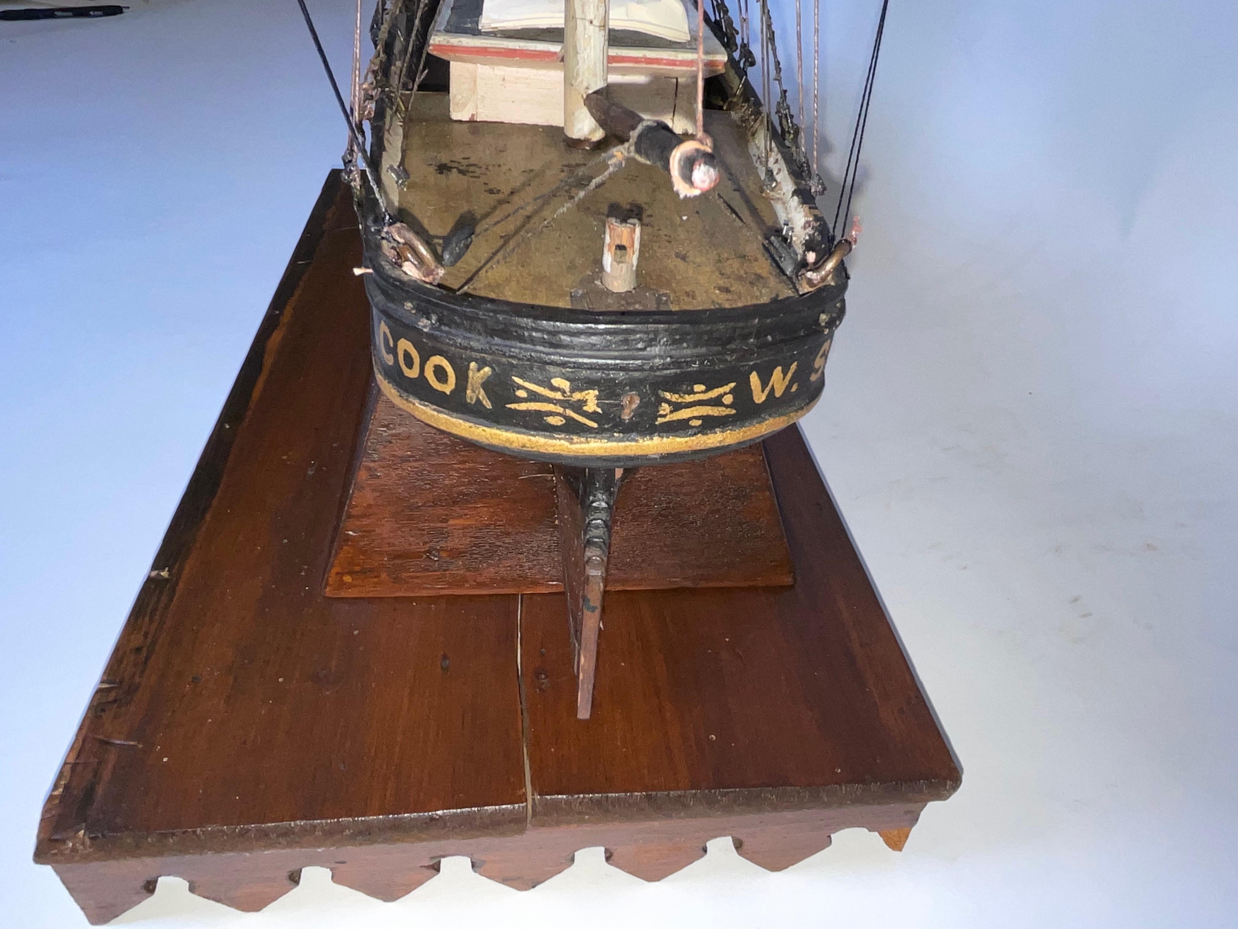 Modèle de bateau de Bark W.S. Cuisiner en vente 8