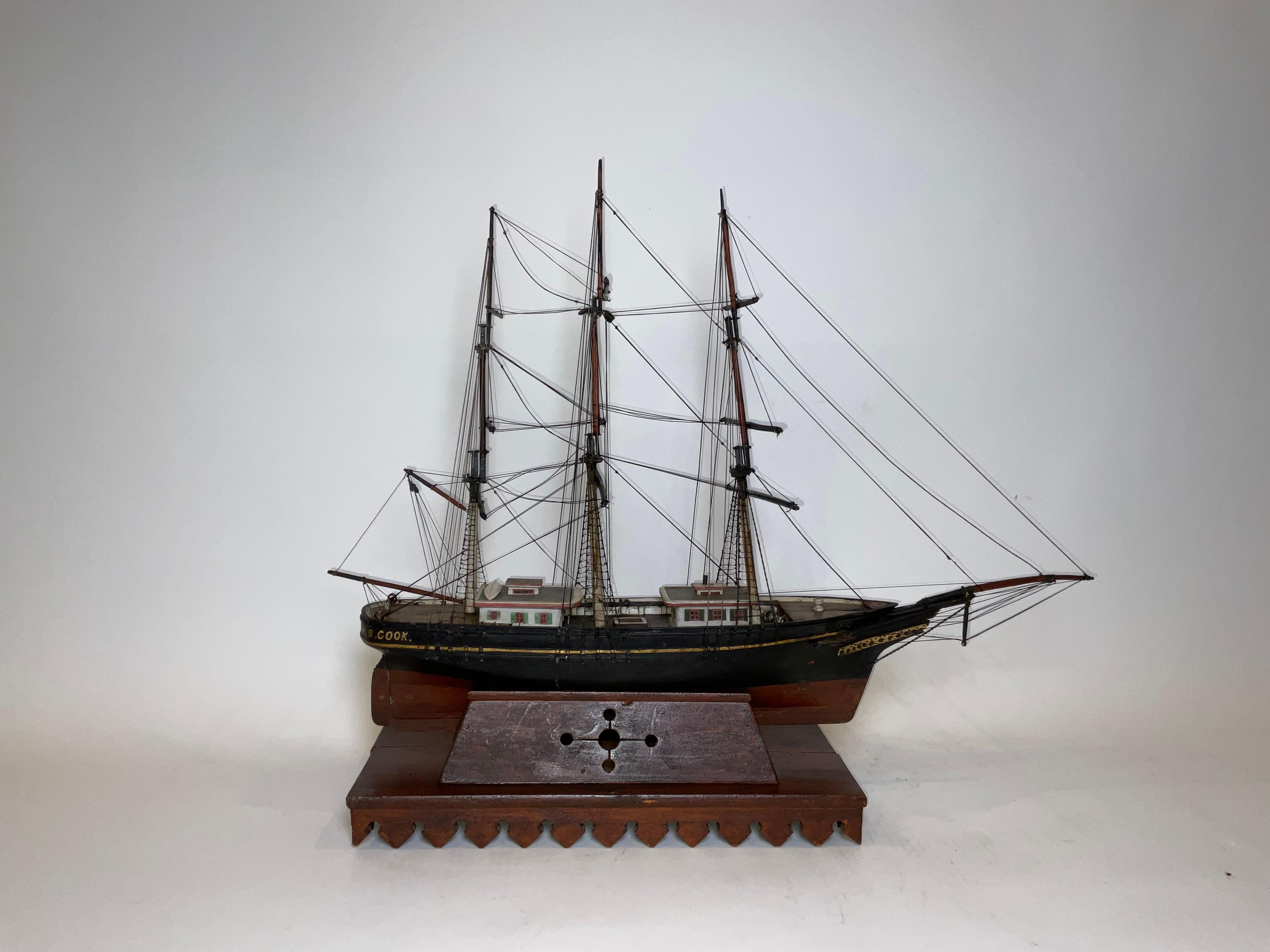 Nord-américain Modèle de bateau de Bark W.S. Cuisiner en vente