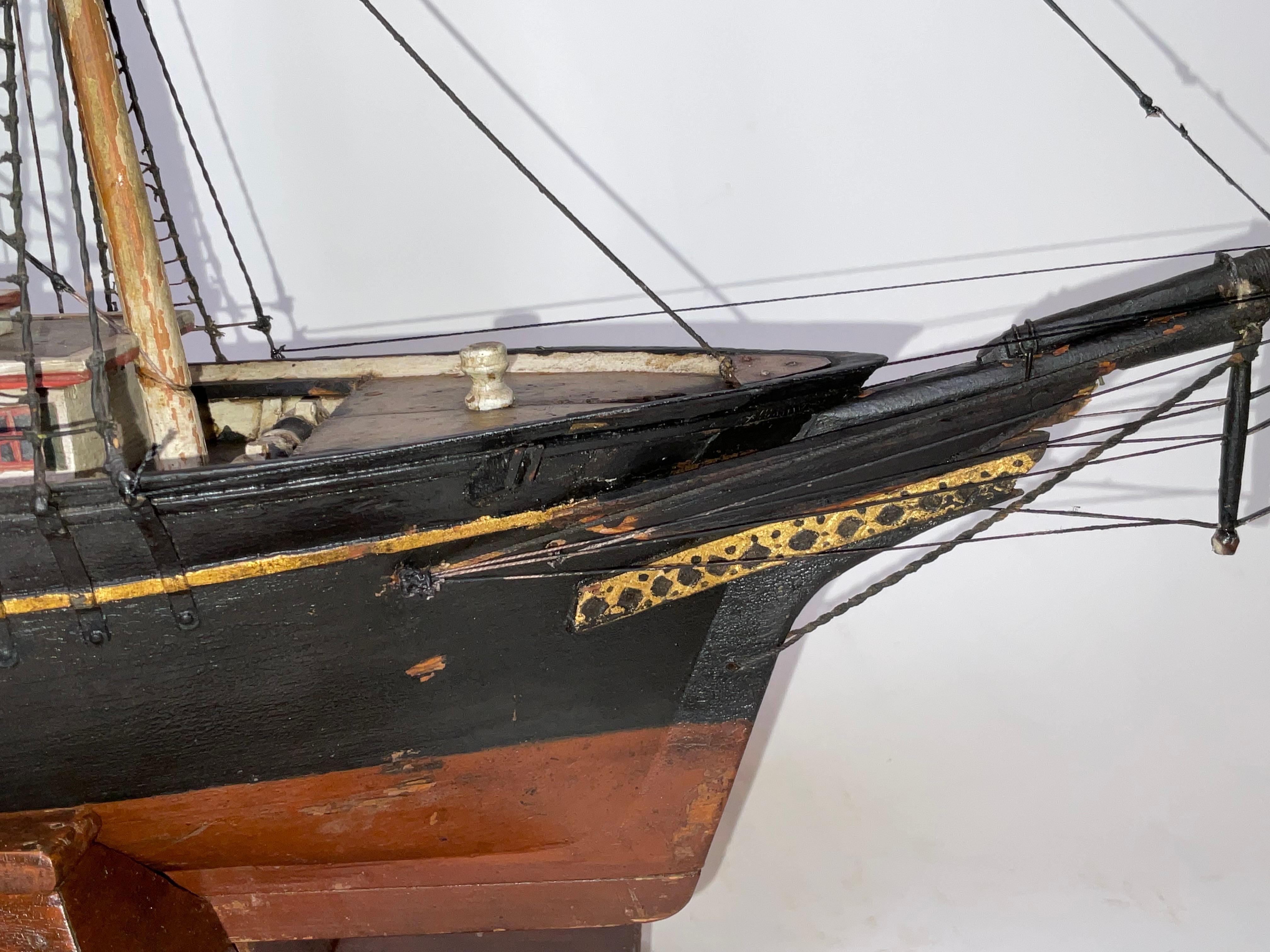 Modèle de bateau de Bark W.S. Cuisiner Bon état - En vente à Norwell, MA
