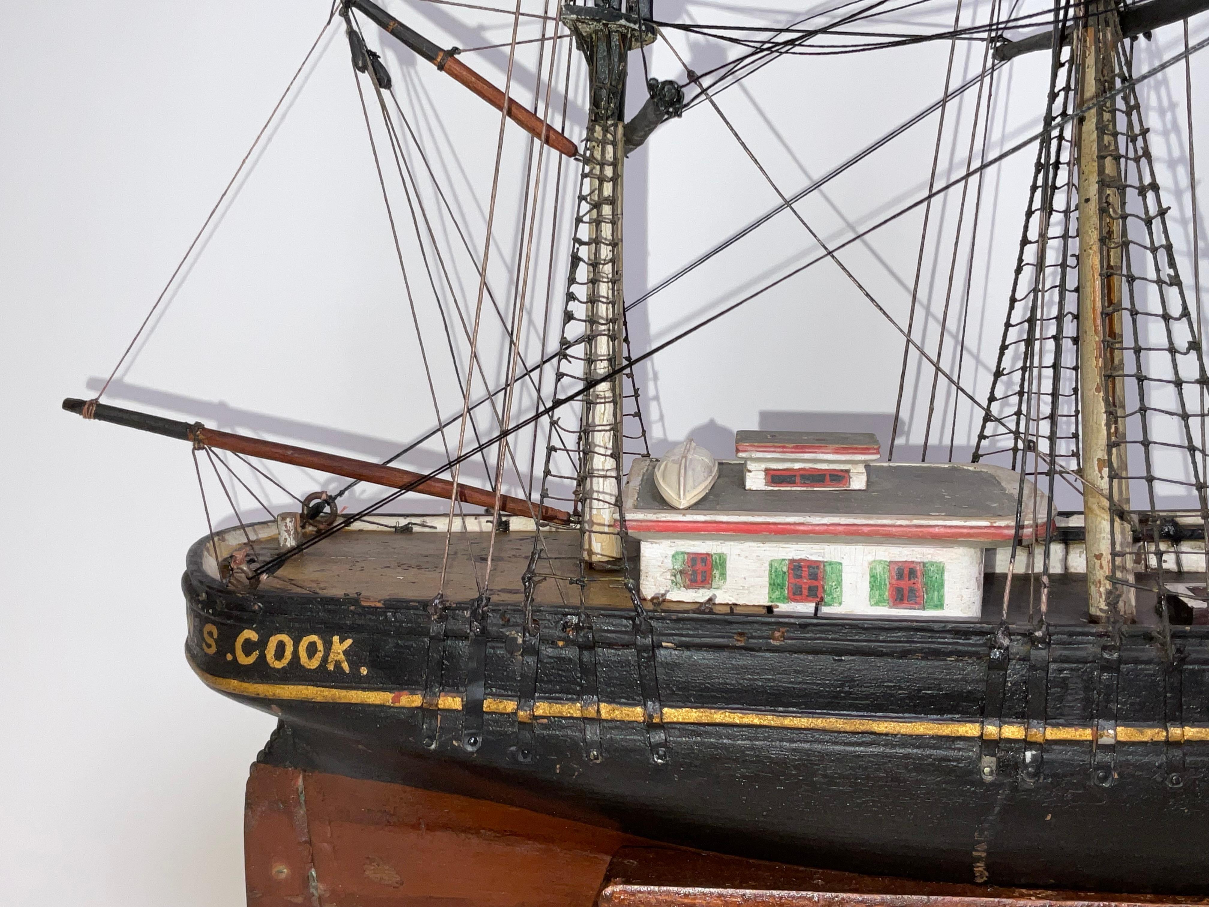 Bois Modèle de bateau de Bark W.S. Cuisiner en vente