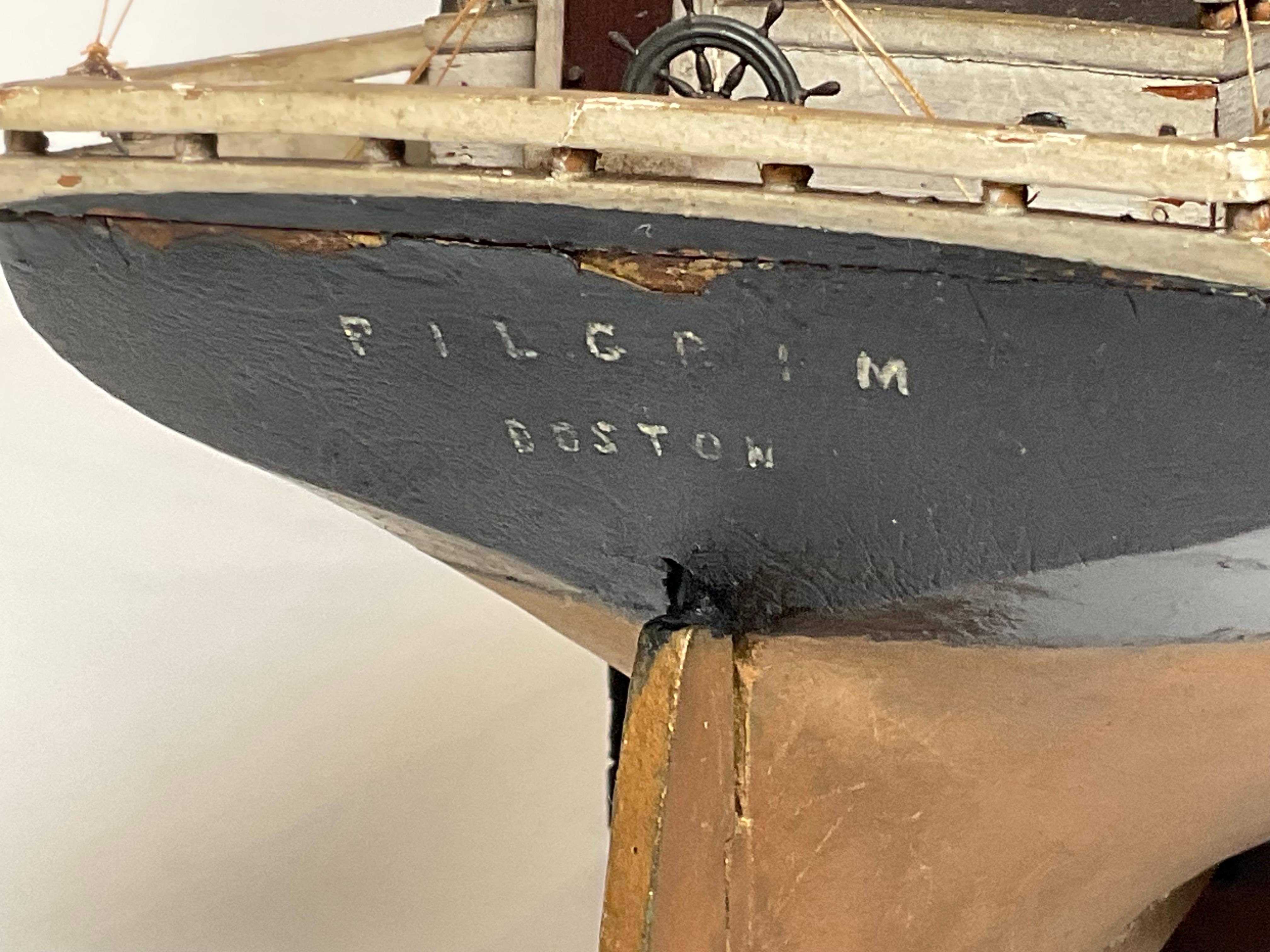 Ship Model of the Brig Pilgrim of Boston 4