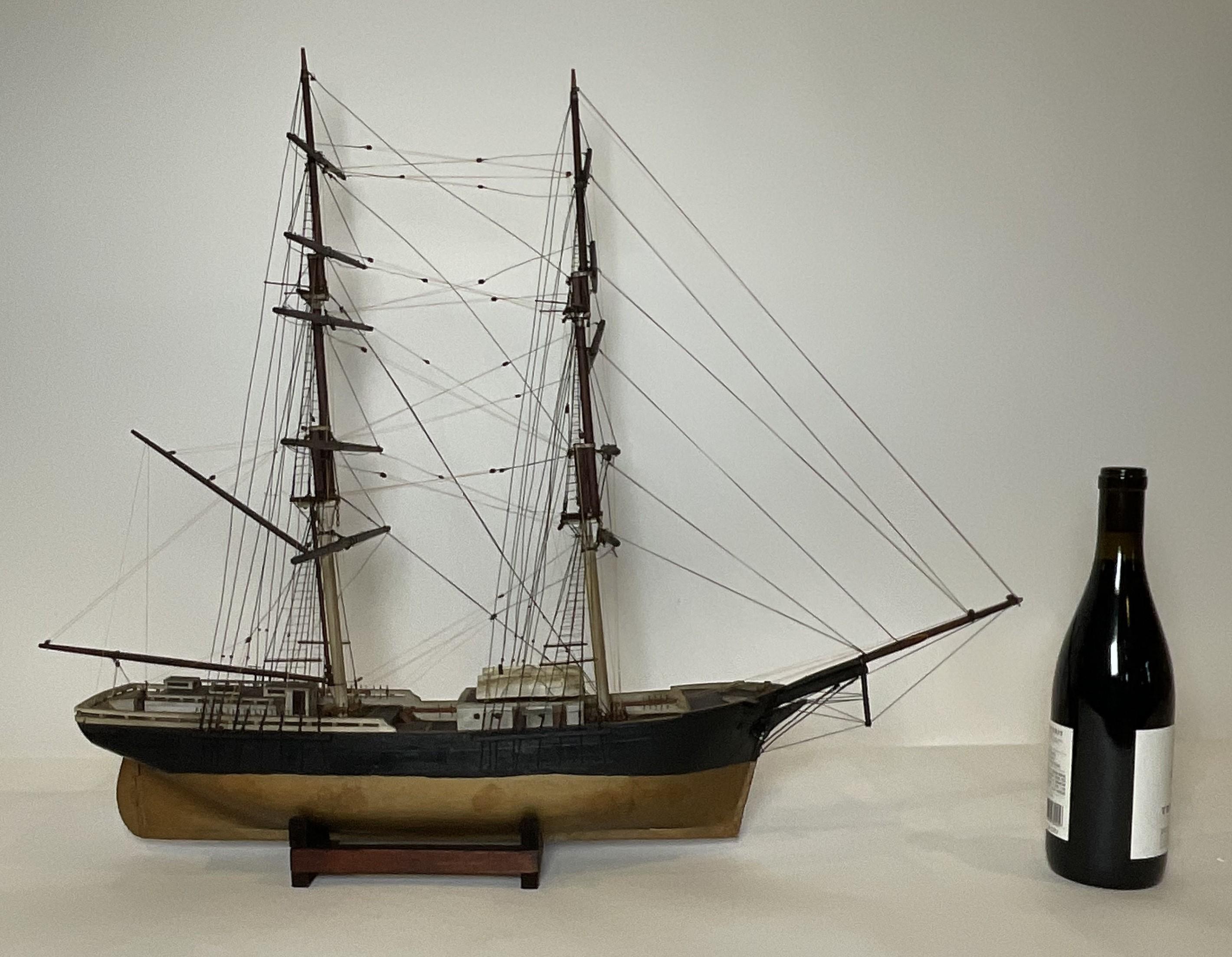 North American Ship Model of the Brig Pilgrim of Boston