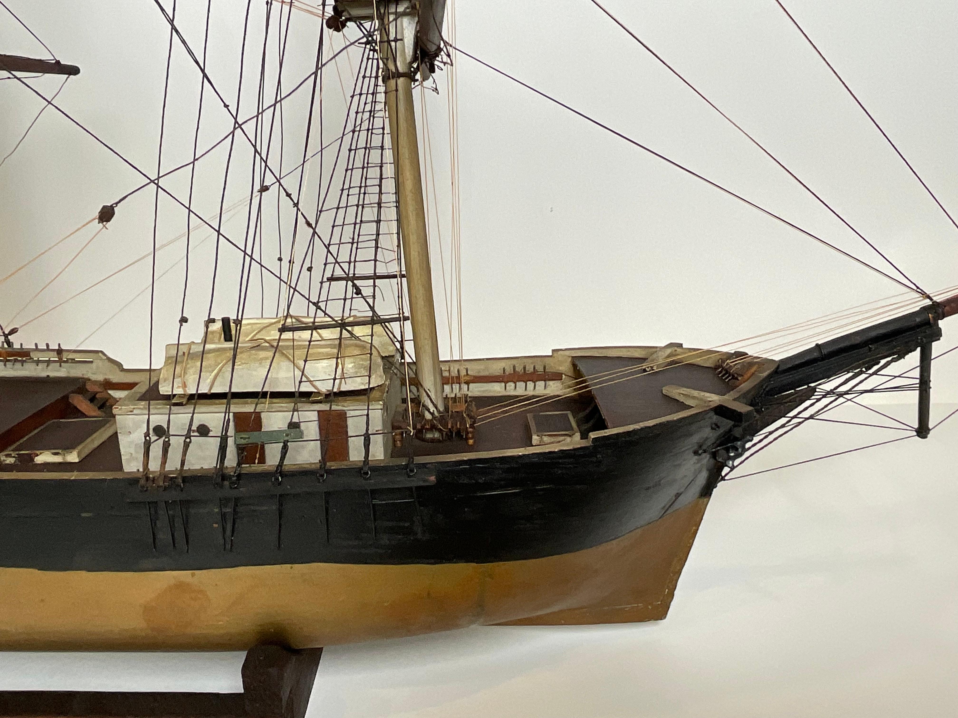 Early 20th Century Ship Model of the Brig Pilgrim of Boston