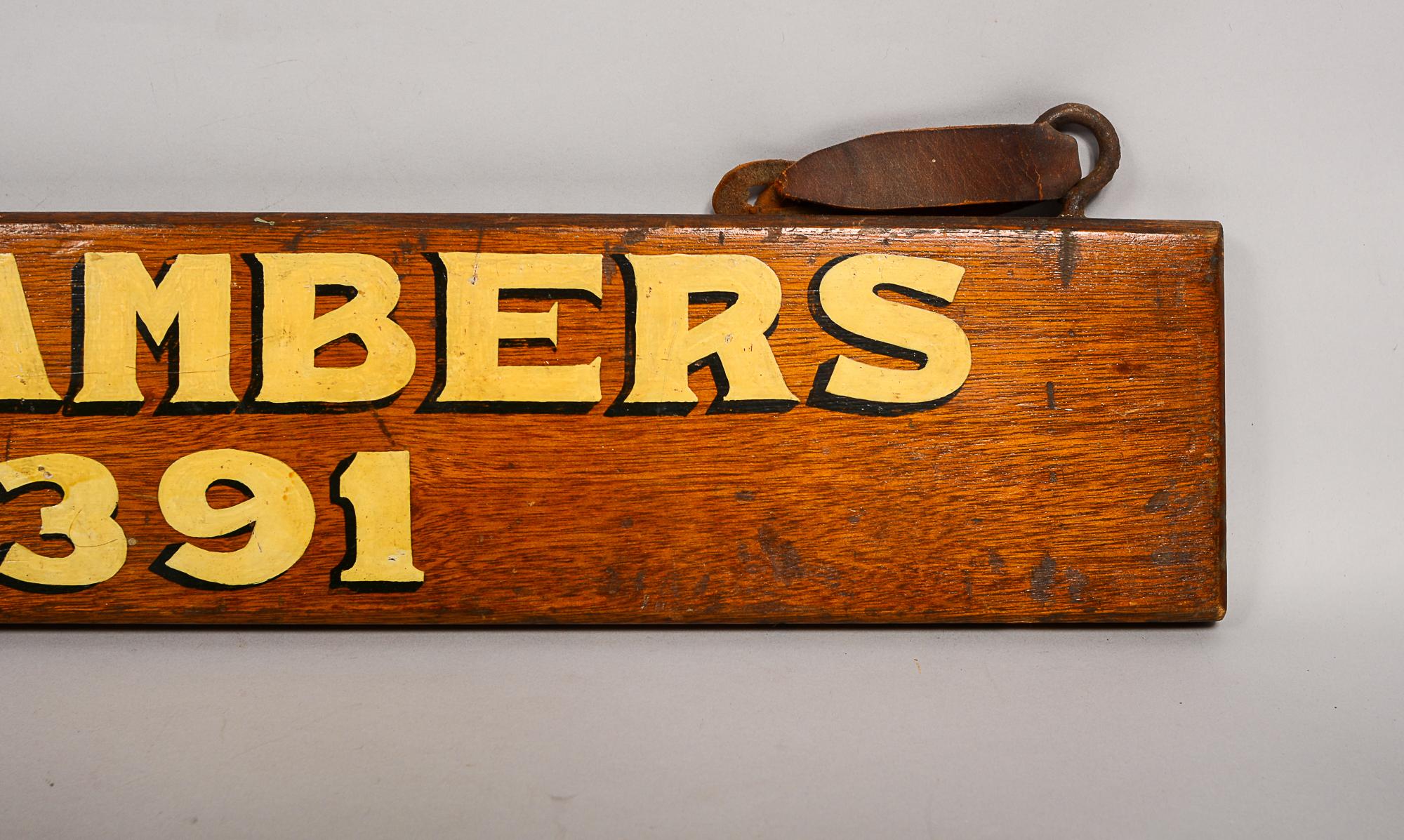 American Ship Name Board for the USS Chambers For Sale