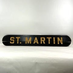 Ship Name Board From NY Tugboat "St. Martin"