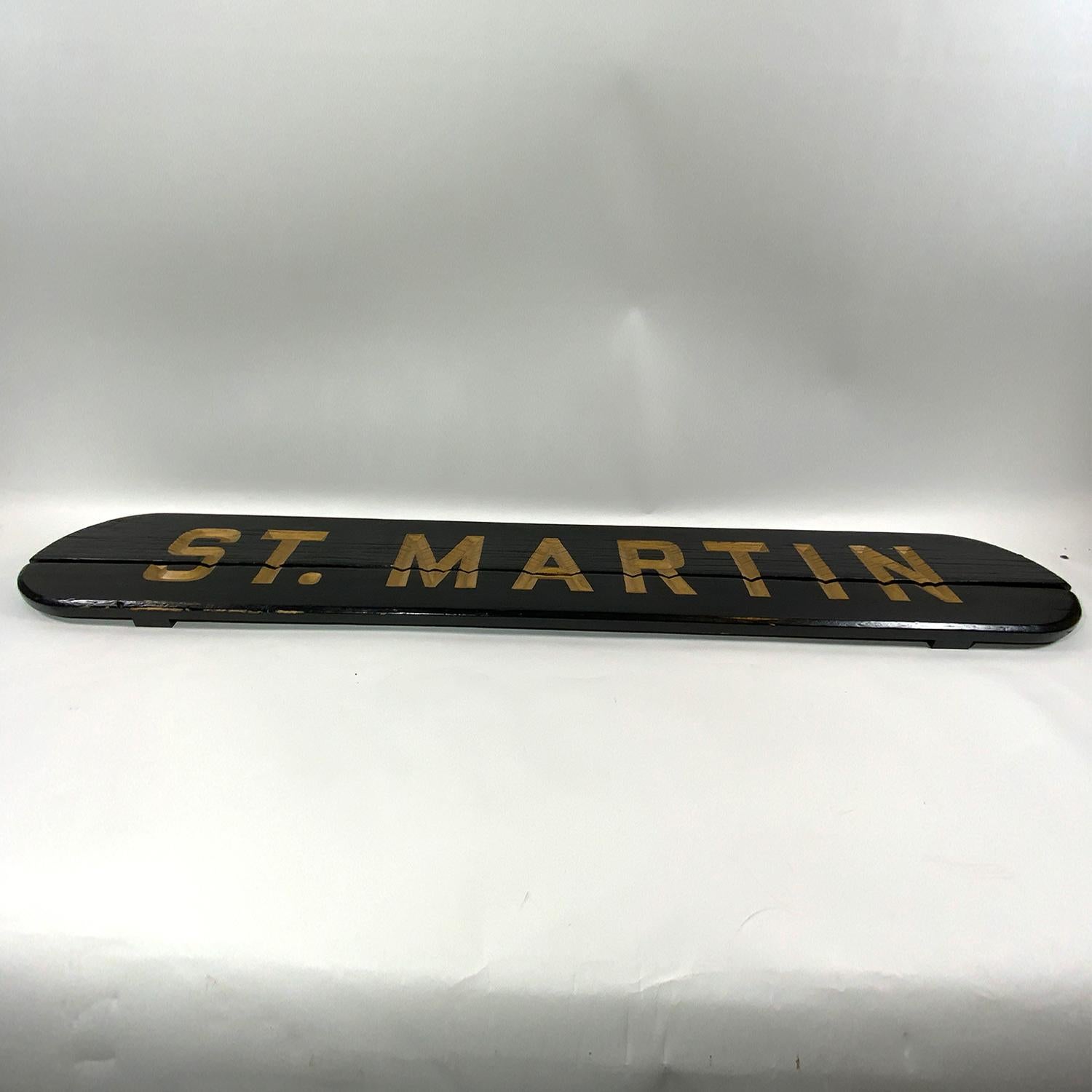 Schiffsnamensbuchstabe von NY Tugboat „St. Martin“ (Holz) im Angebot