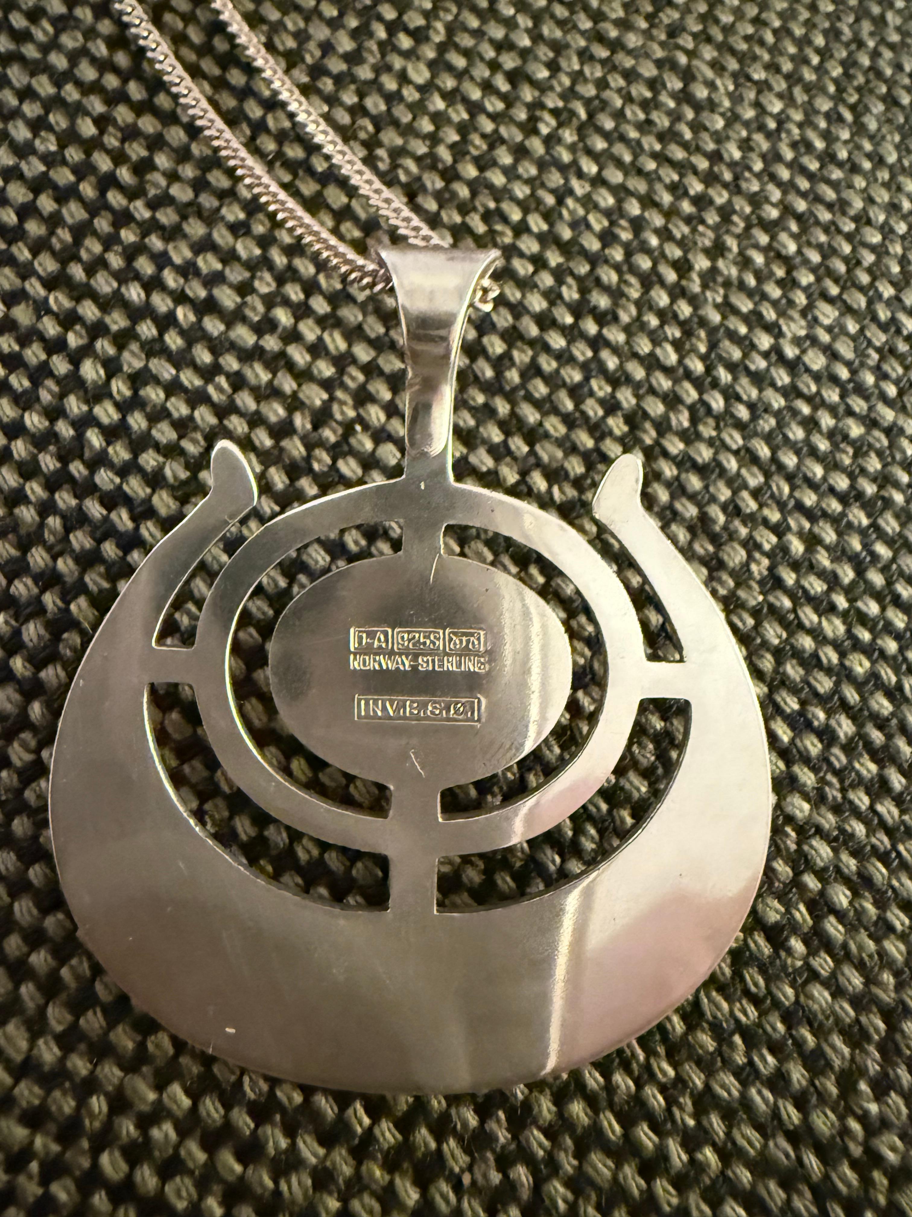 Norwegian Ship of Good Fortune Pendant by Bjørn Sigurd Østern for David-Andersen, Norway For Sale