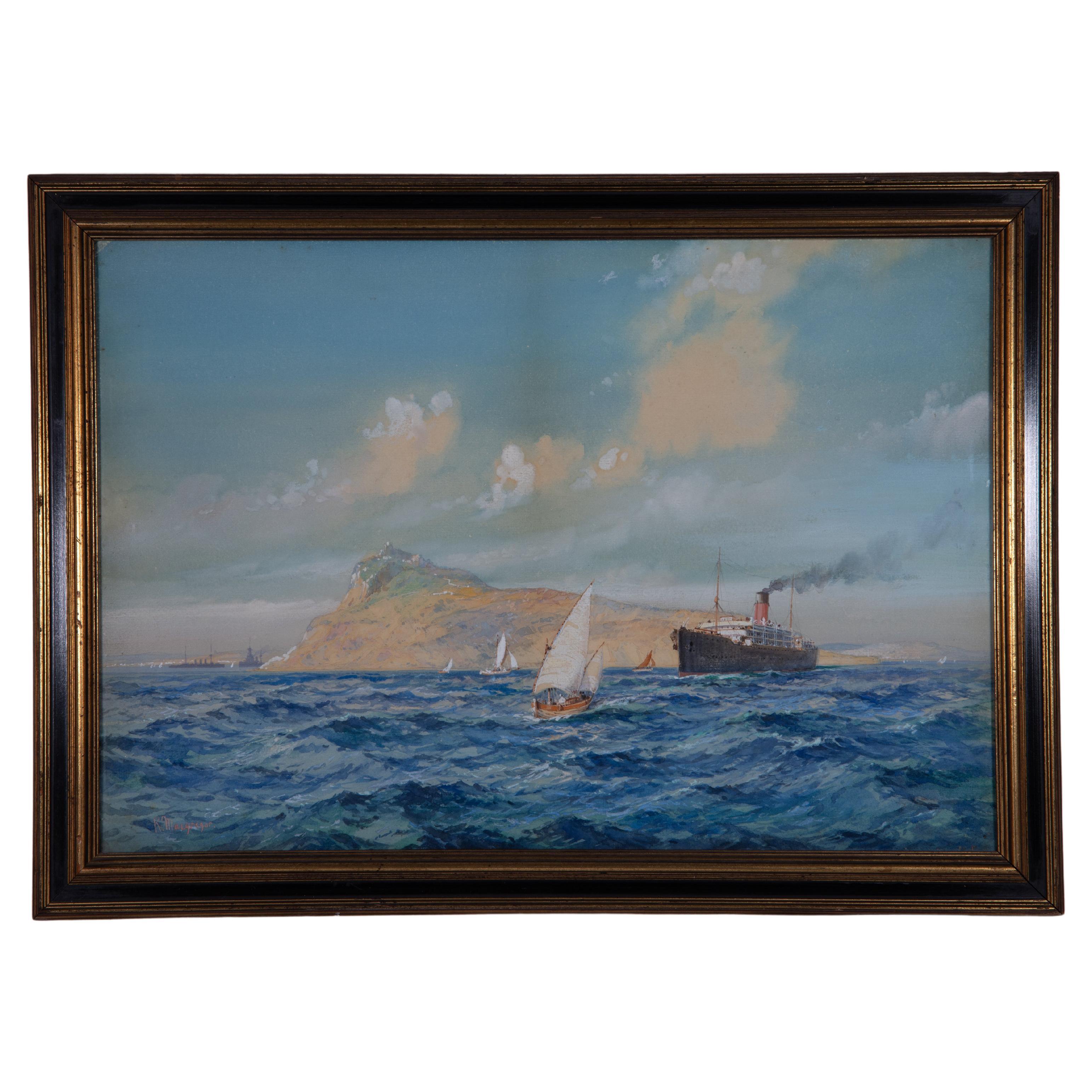 Pittura navale di R. MacGregor (1847-1922)