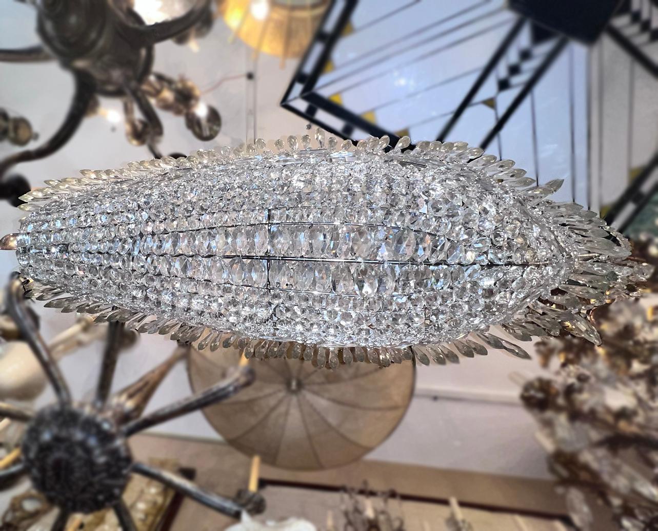 French Ship-Shaped Crystal Chandelier For Sale