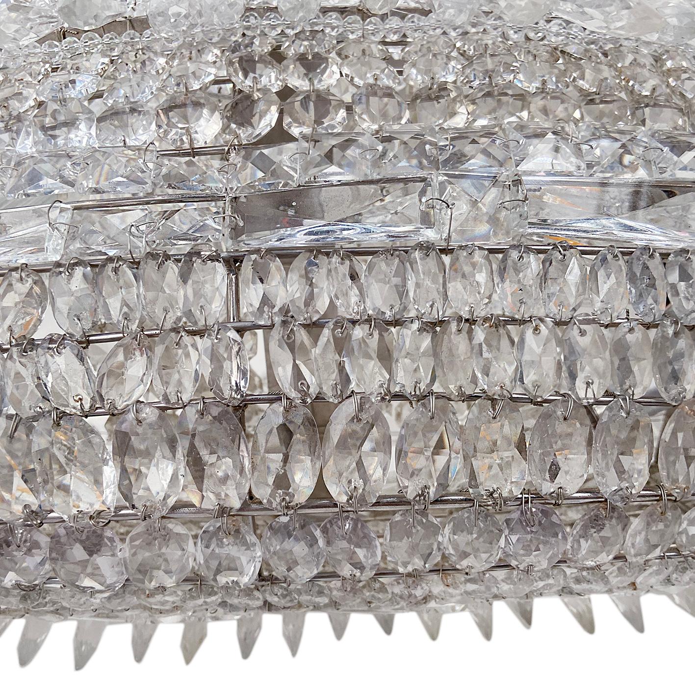 Ship-Shaped Crystal Chandelier In Good Condition In New York, NY