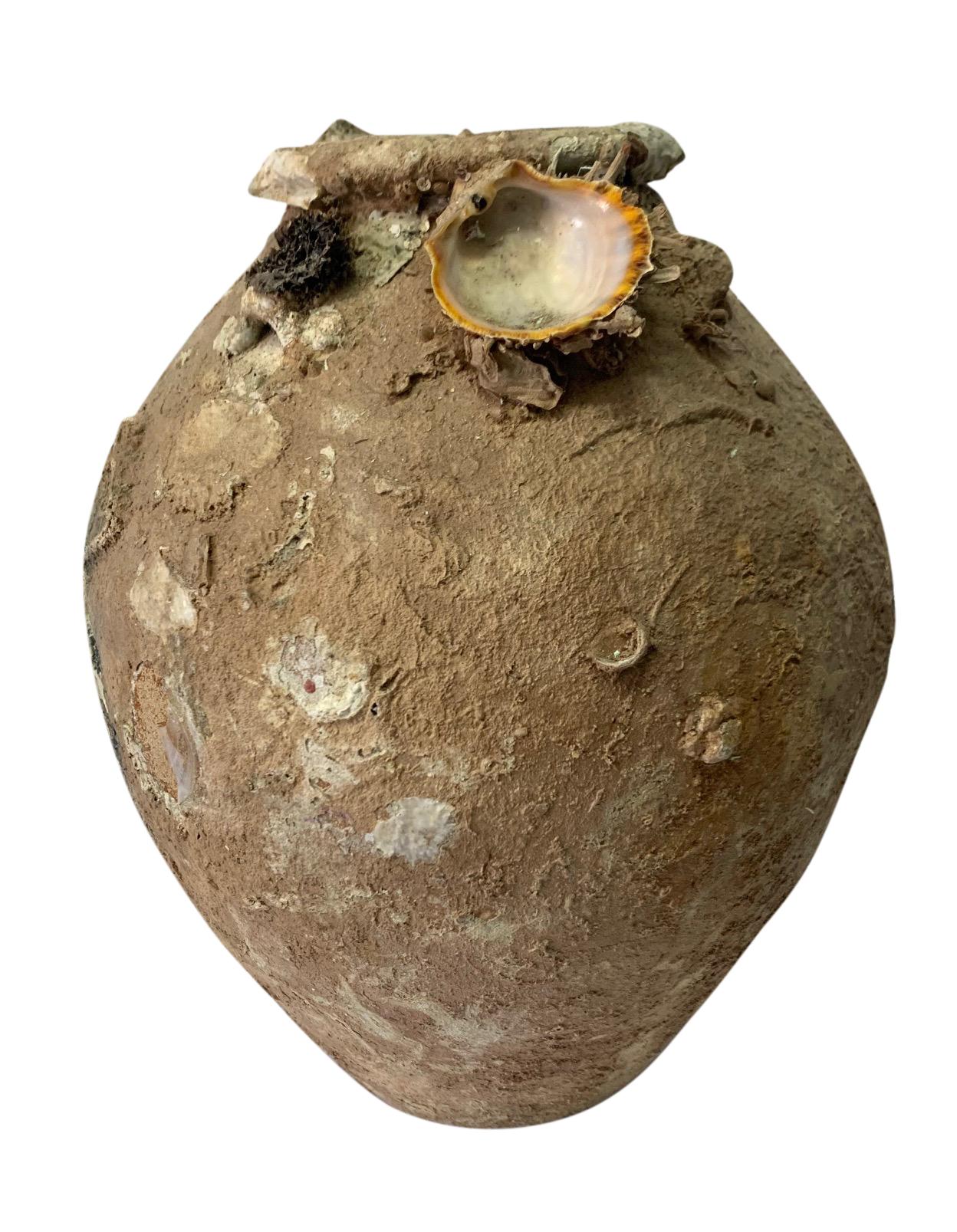 16th century Vietnam animist vessel from the Turiang shipwreck discovered in 1998 in the South China Sea.
Natural marine growth from being submerged for over 300 years.
From a large collection of vessels that survived and have been discovered.