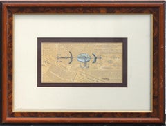 Shipman, (?) Three Mixed Media Gouaches of Fishing Lures