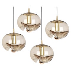 Shipping Costs for 3 Large Smoked Glass Pendant Light by Peill & Putzler