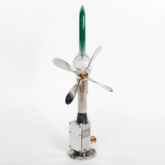 Ship's Anemometer and Aerovane, Sculptural Piece, Hand Polished, Fibreglass.