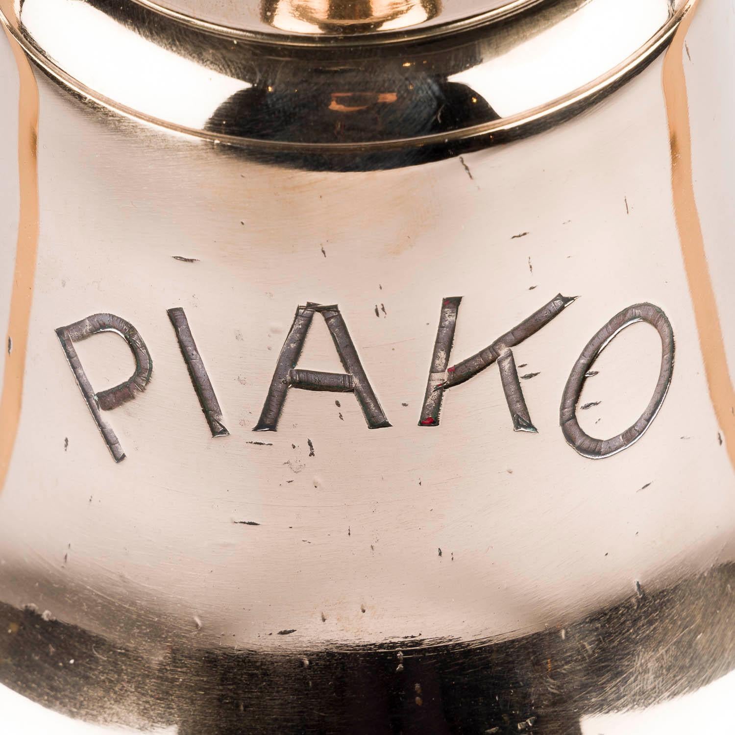 Écossais Cloche de navire sur un support circulaire en bronze Art Déco, pour le navire à vapeur PIAKO en vente
