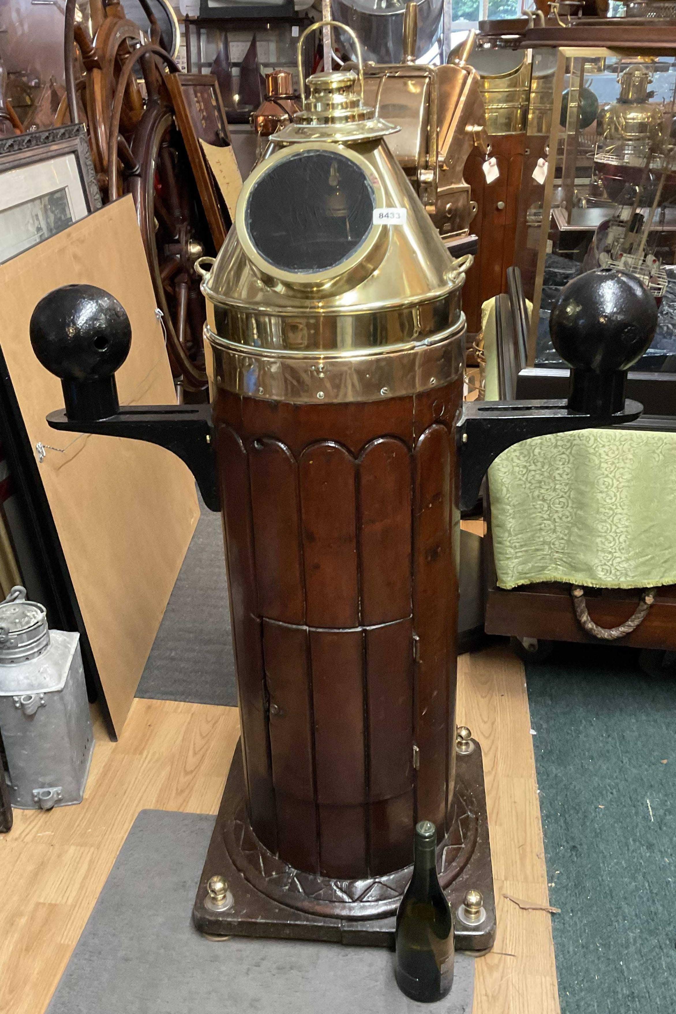 North American Ships Binnacle Compass Early 20th Century