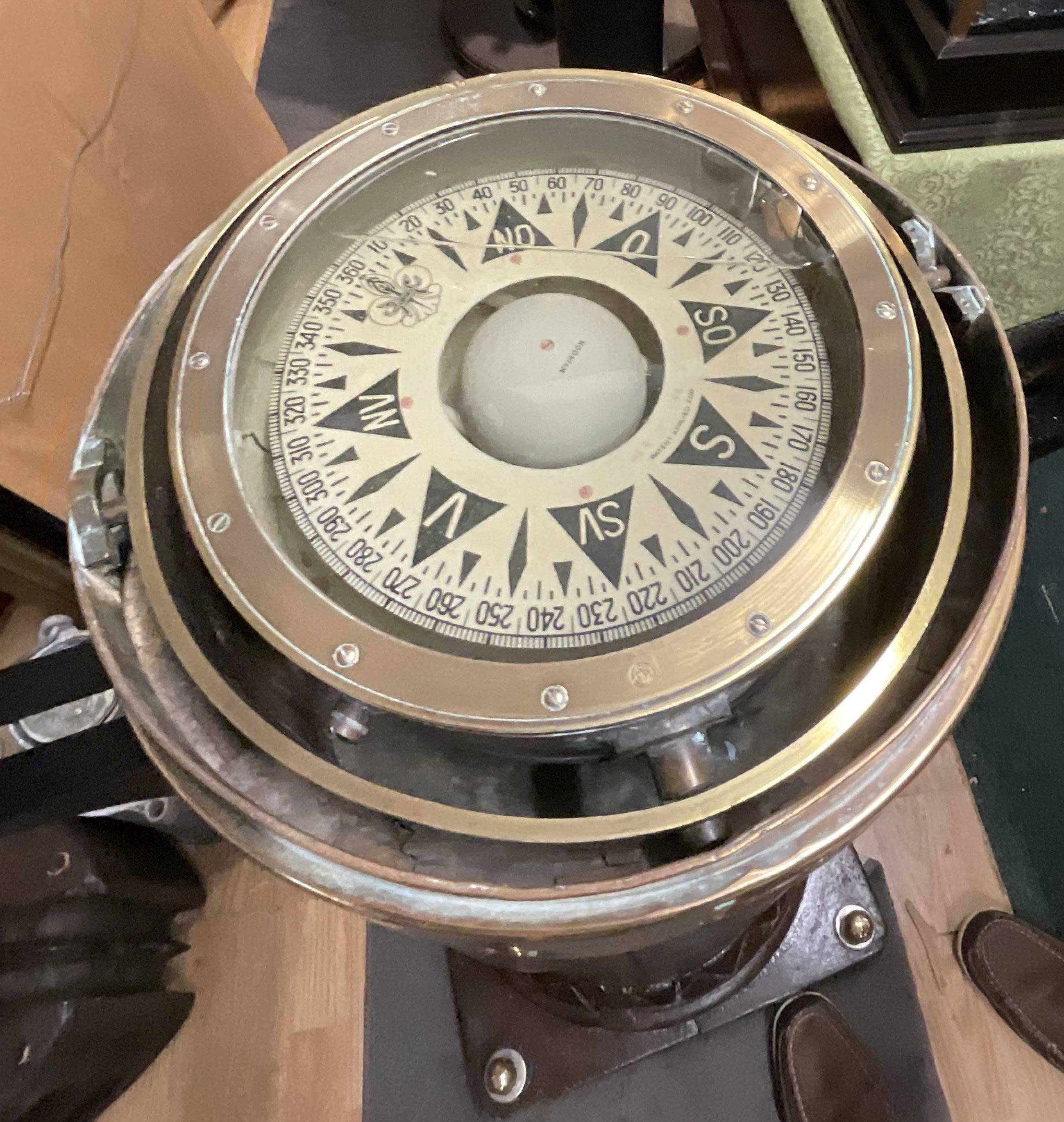 Ships Binnacle Compass Early 20th Century 2