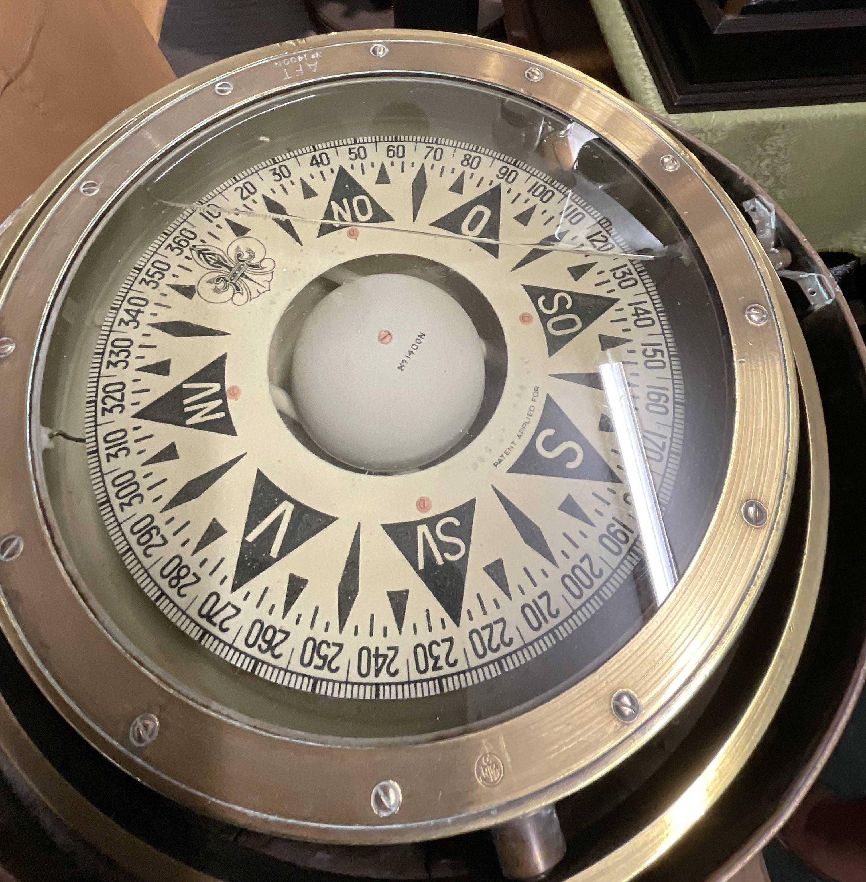 Ships Binnacle Compass Early 20th Century 3