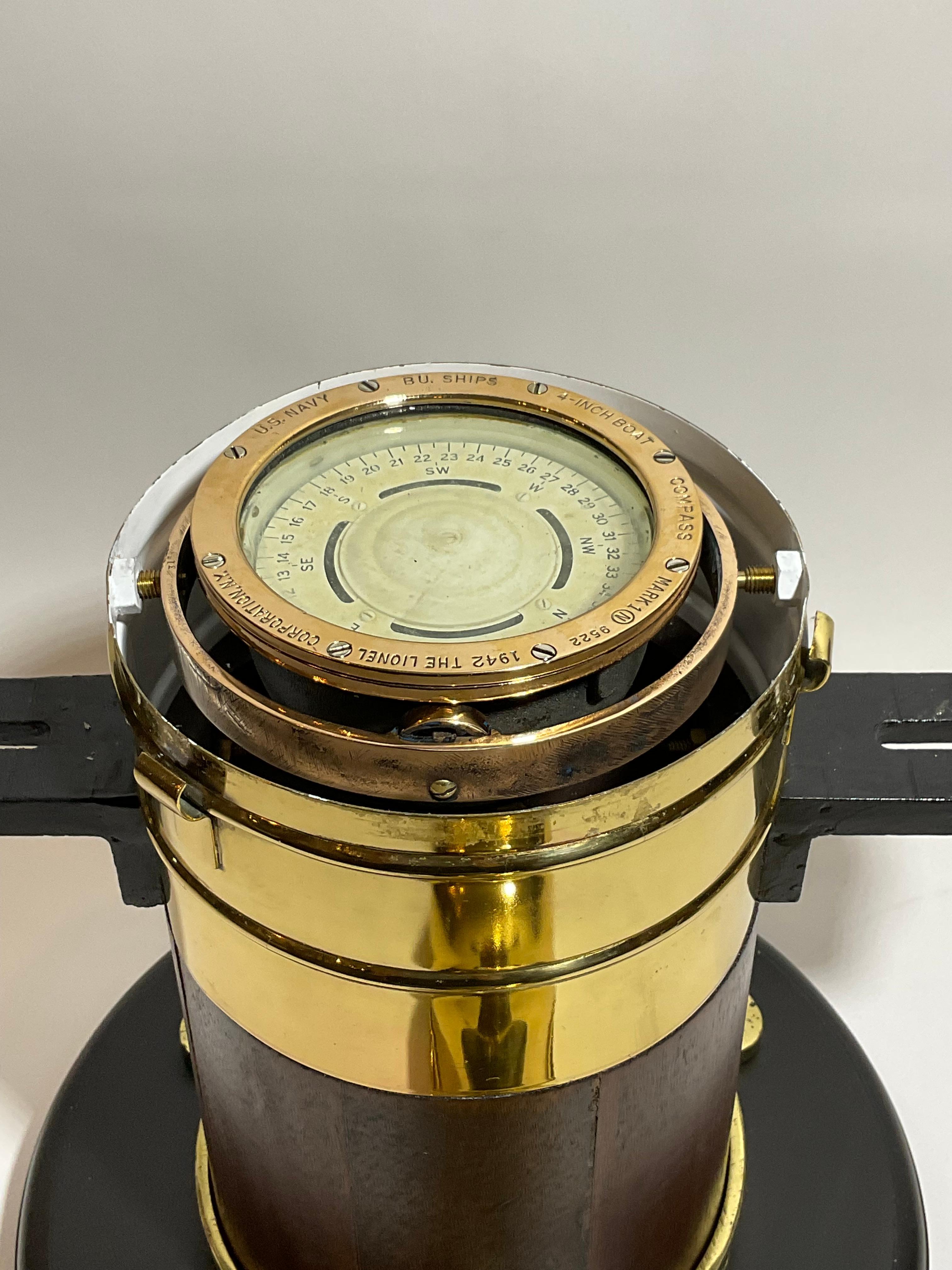 Mid-20th Century Ships Binnacle from US Navy For Sale