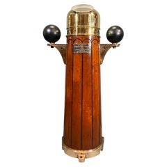Ship's Binnacle with Unique Tapered Mahogany Base by English Maker