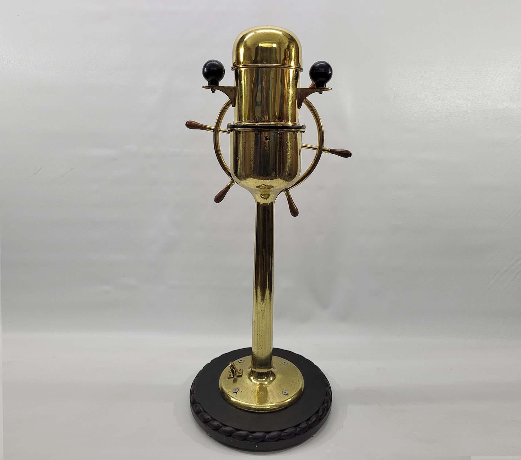 Ships Binnacle with Wheel on Pedestal 4