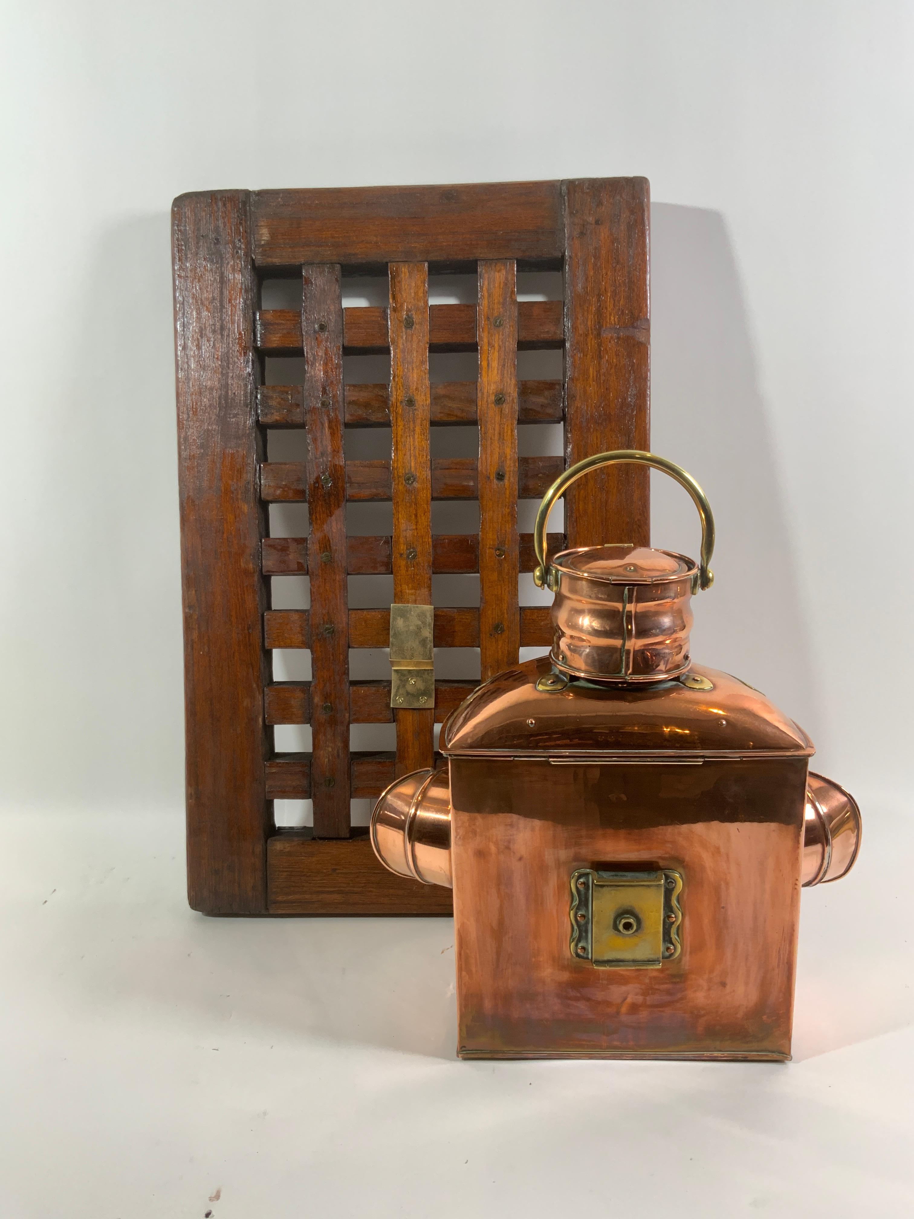 Ships Bow Lantern of Copper and Brass For Sale 8