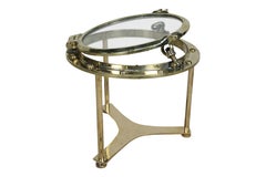 Ship's Brass Porthole Coffee or Side Table by Deborah Lockhart Phillips