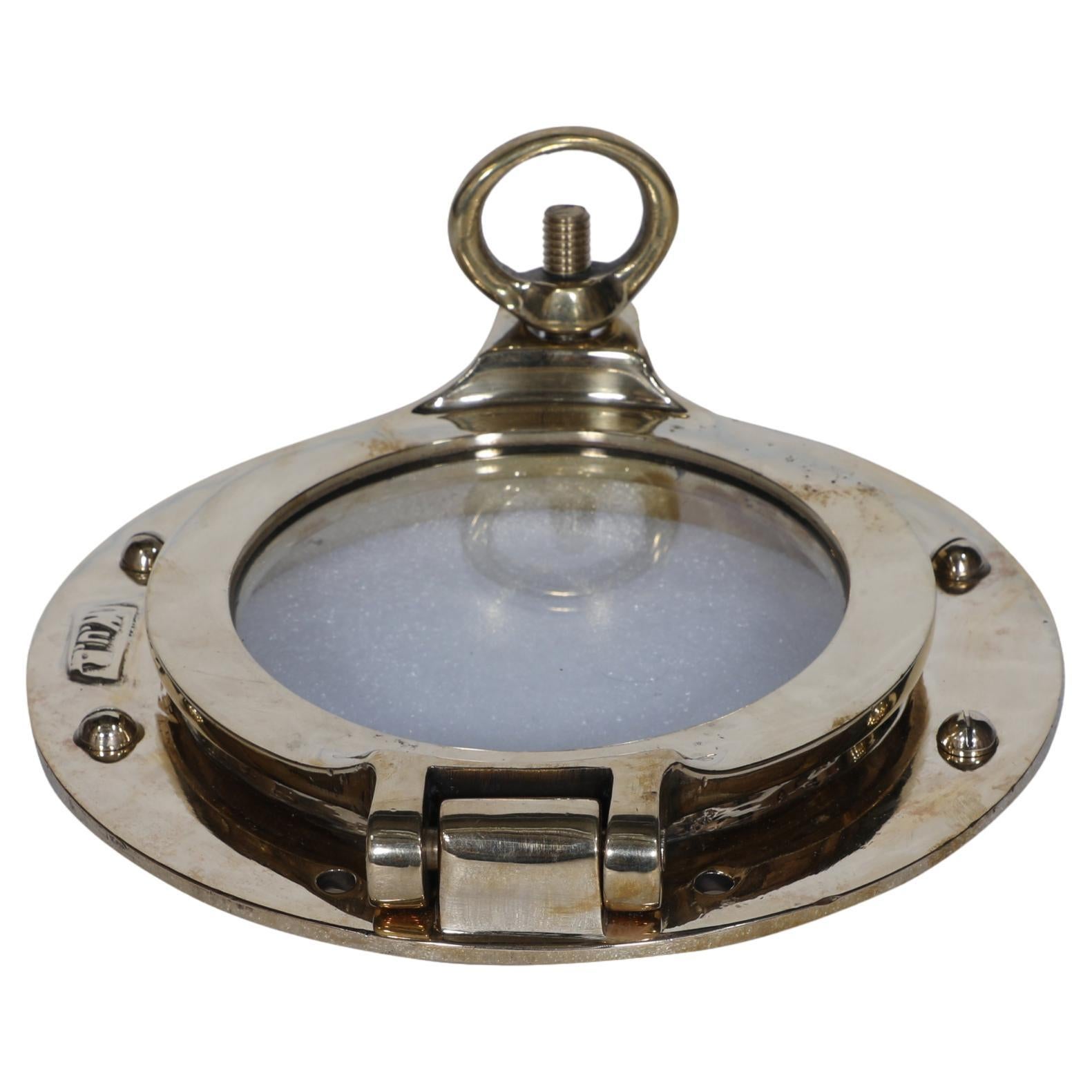 Ship's Brass Porthole Window, 1980's