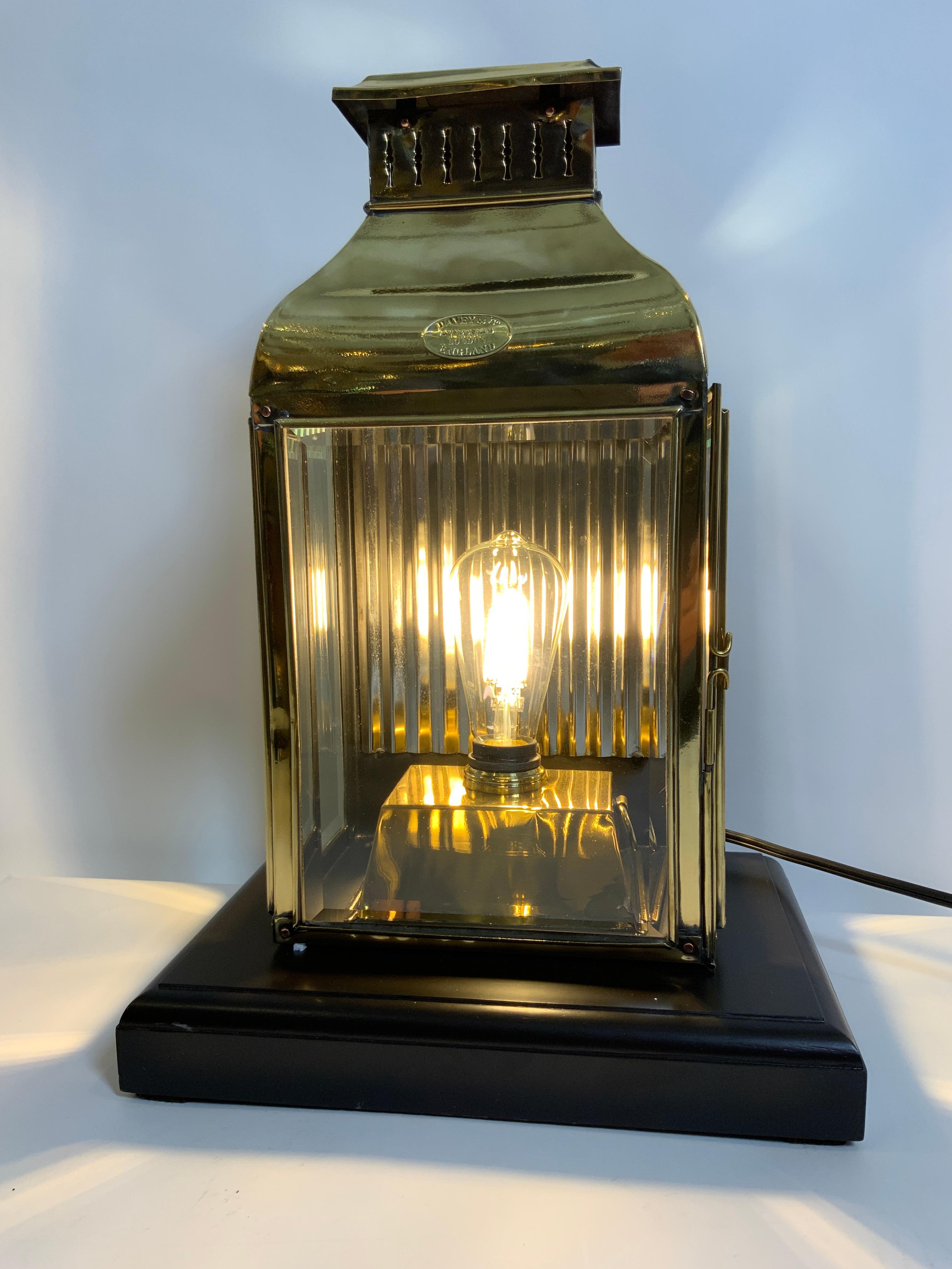 British Ship's Cabin Lantern by Davey of London For Sale