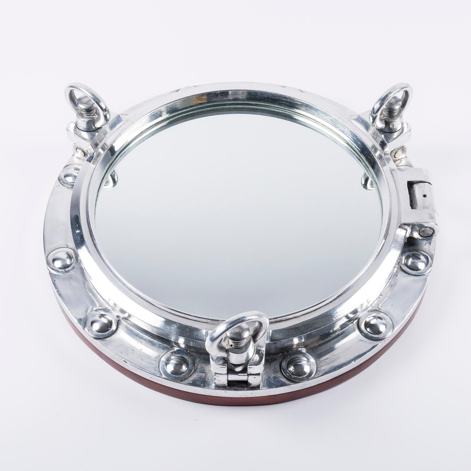 ship's circular aluminium porthole mirror for wall mounting 3