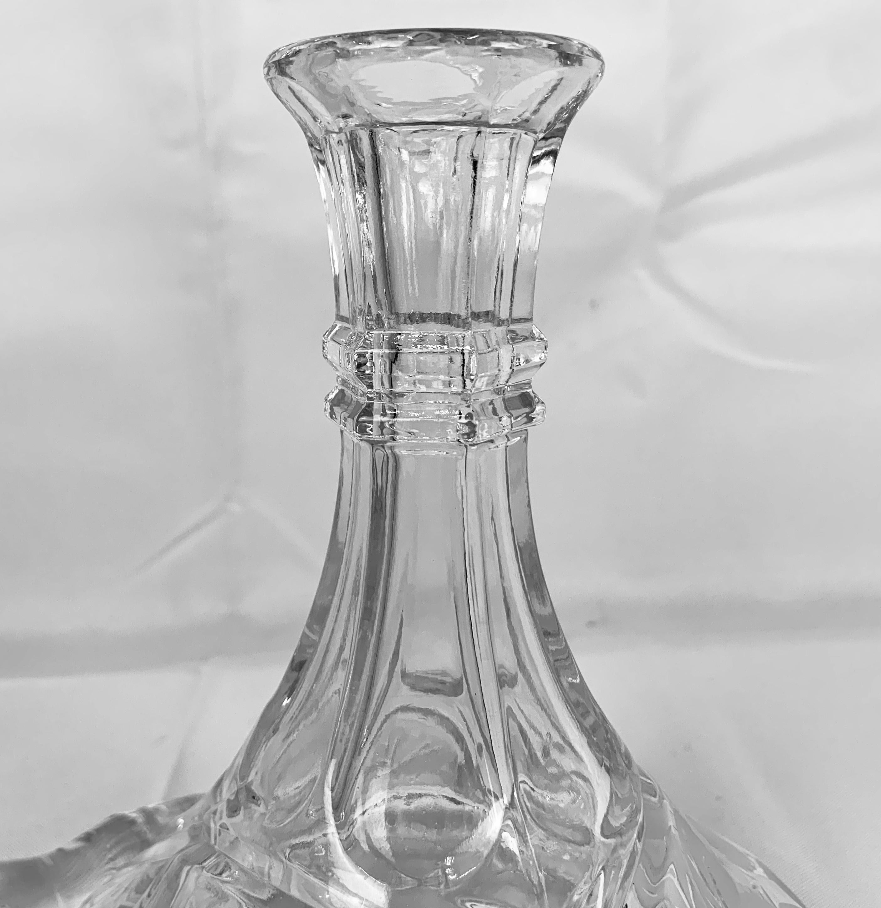 Glass Decanter with Etched Strawberries at 1stDibs