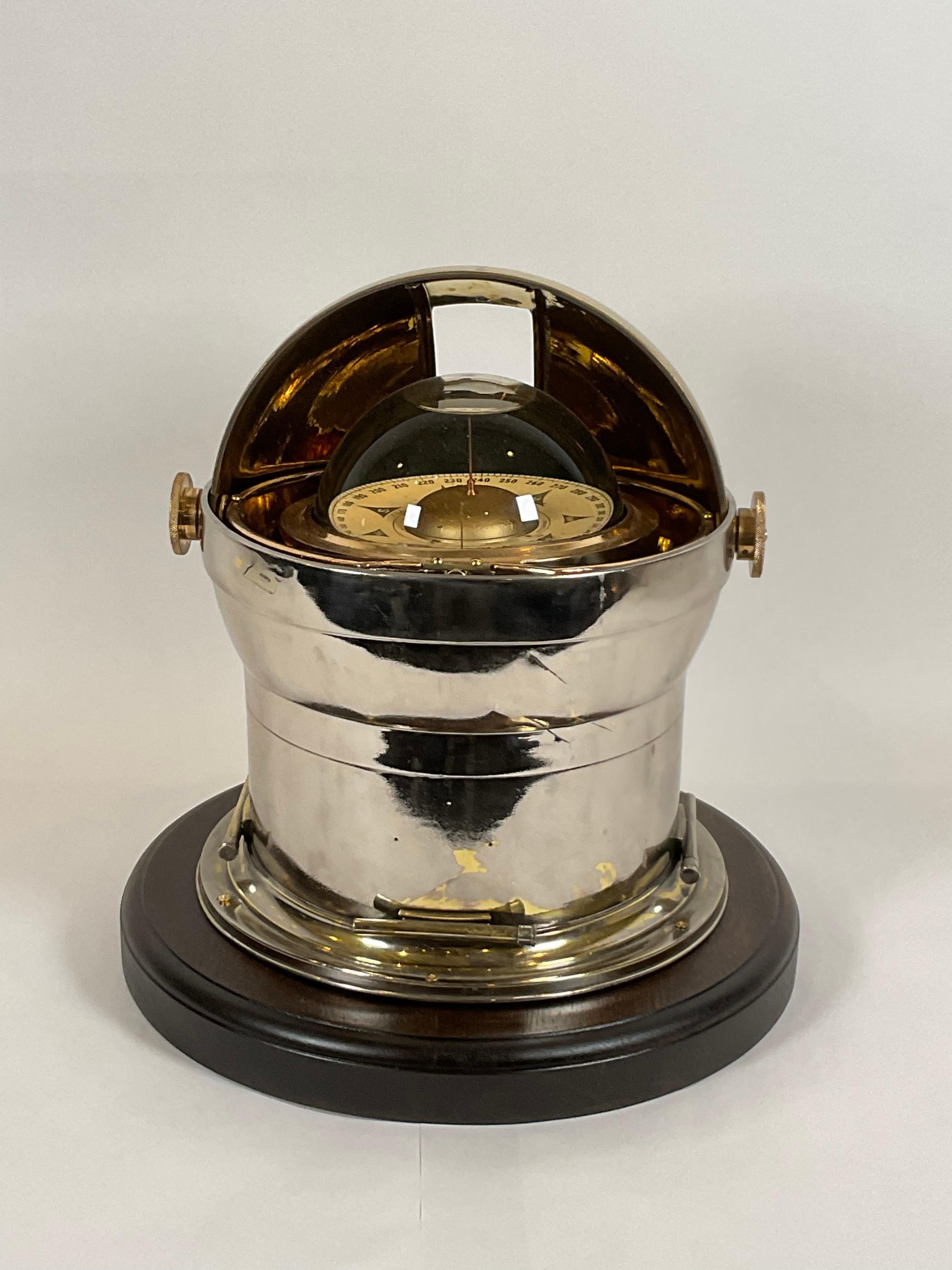Mid-20th Century Ships Compass by John Hand of Philadelphia For Sale