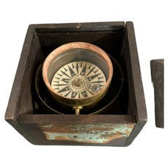 Antique Ships Compass by S Thaxter of Boston