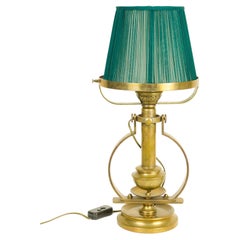 Vintage Ship's Electric Solid Brass Gimballed Lamp