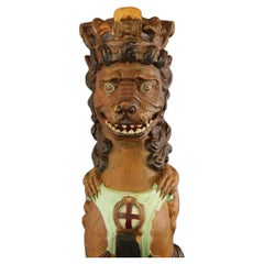 Vintage Ships Figurehead of Crowned Lion