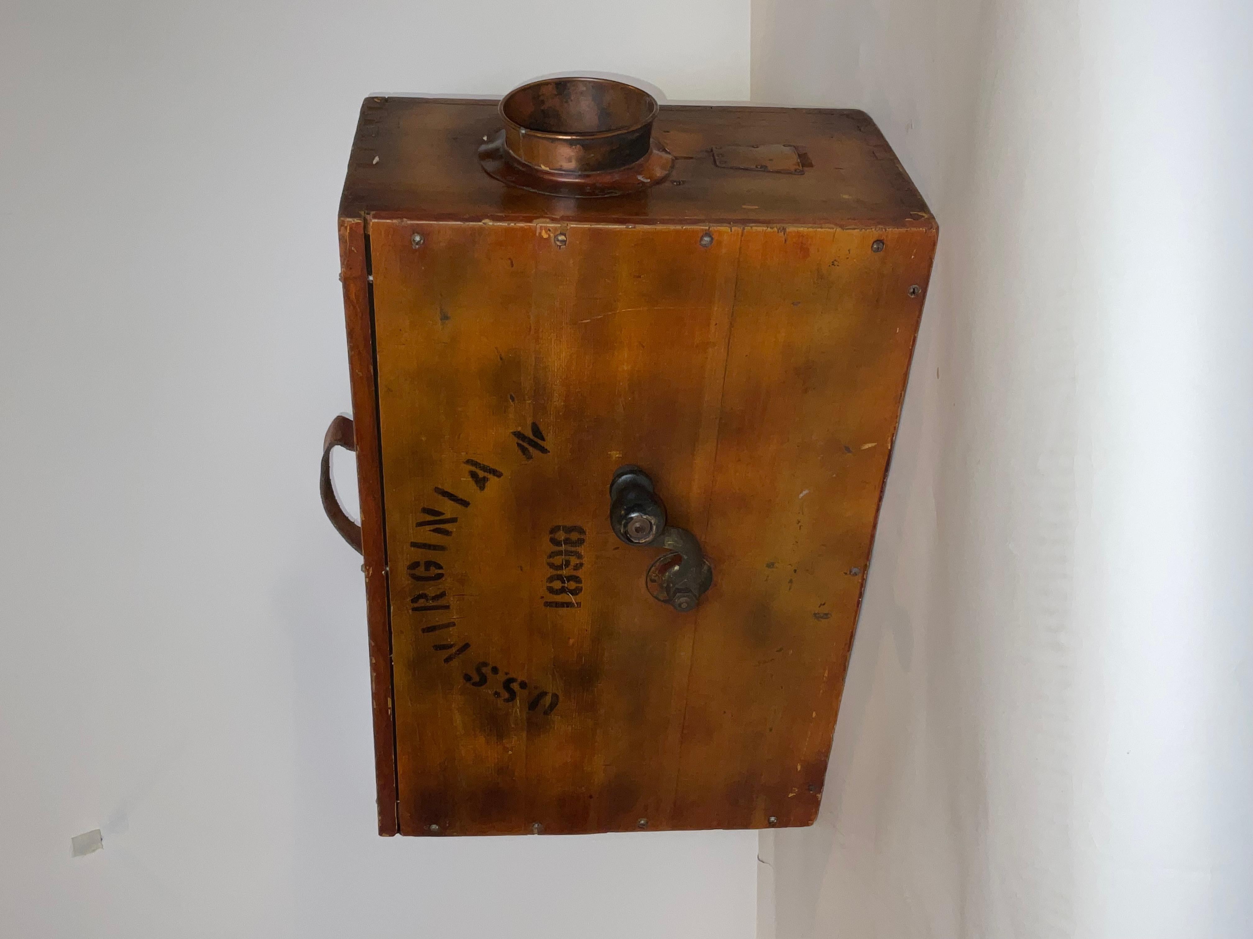 Ship's Foghorn from the U.S.S. Virginian, 1898 In Good Condition For Sale In Norwell, MA