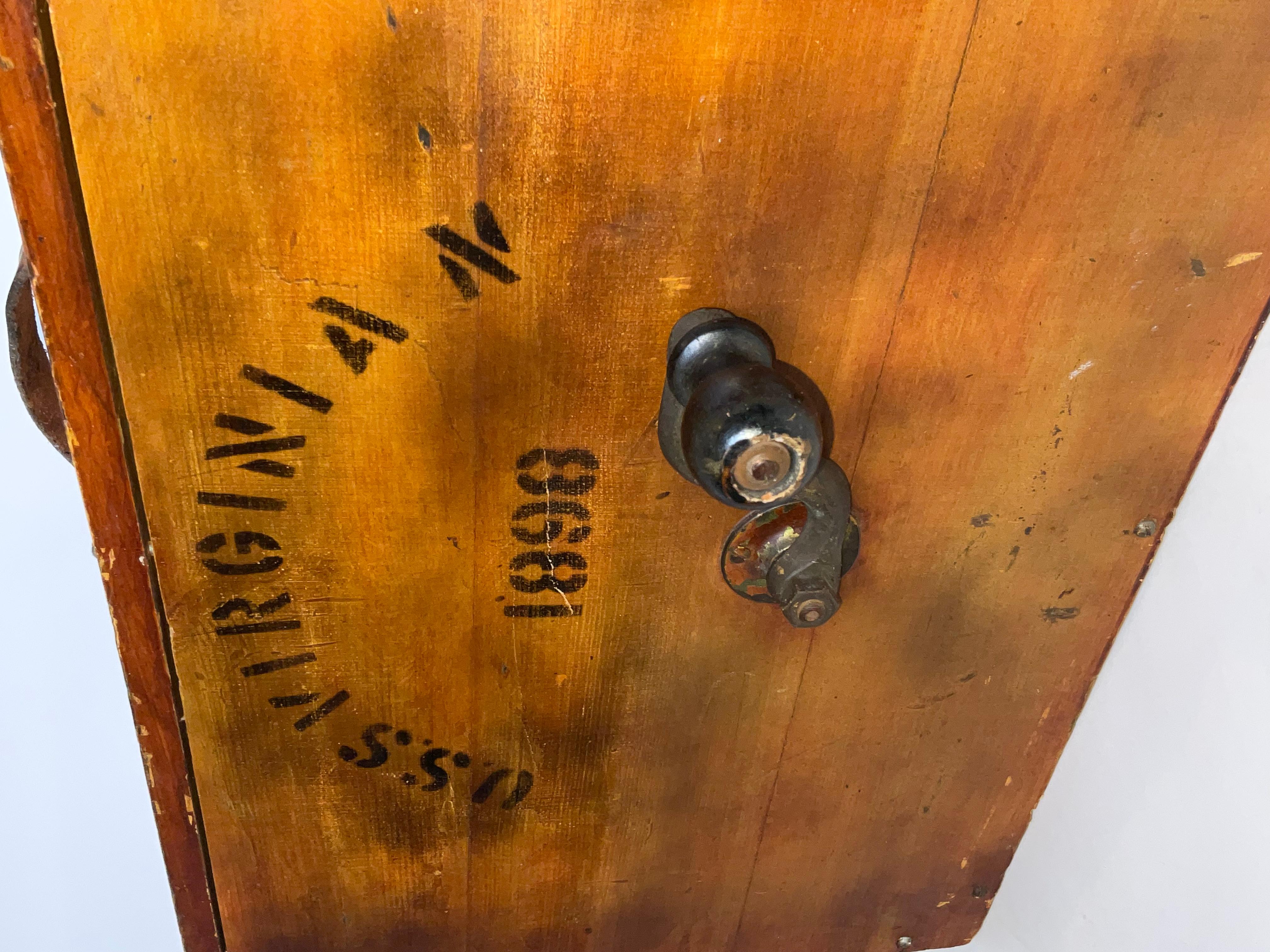 Wood Ship's Foghorn from the U.S.S. Virginian, 1898 For Sale